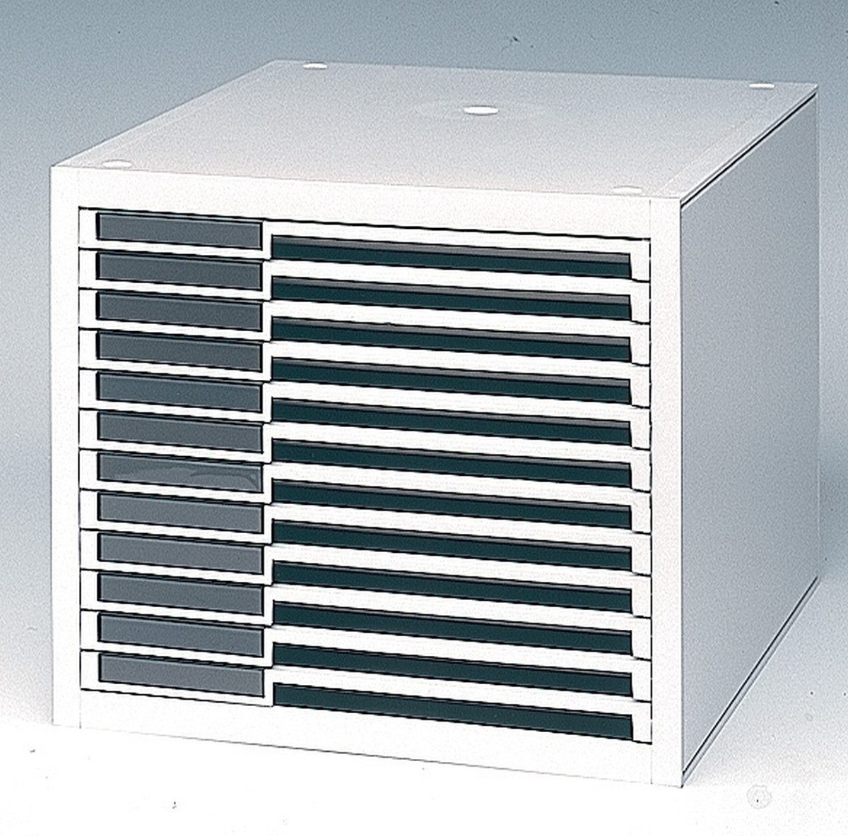 STYRO Organizer Schubladenbox styrokay 12 Schübe 11mm Front offen weiß