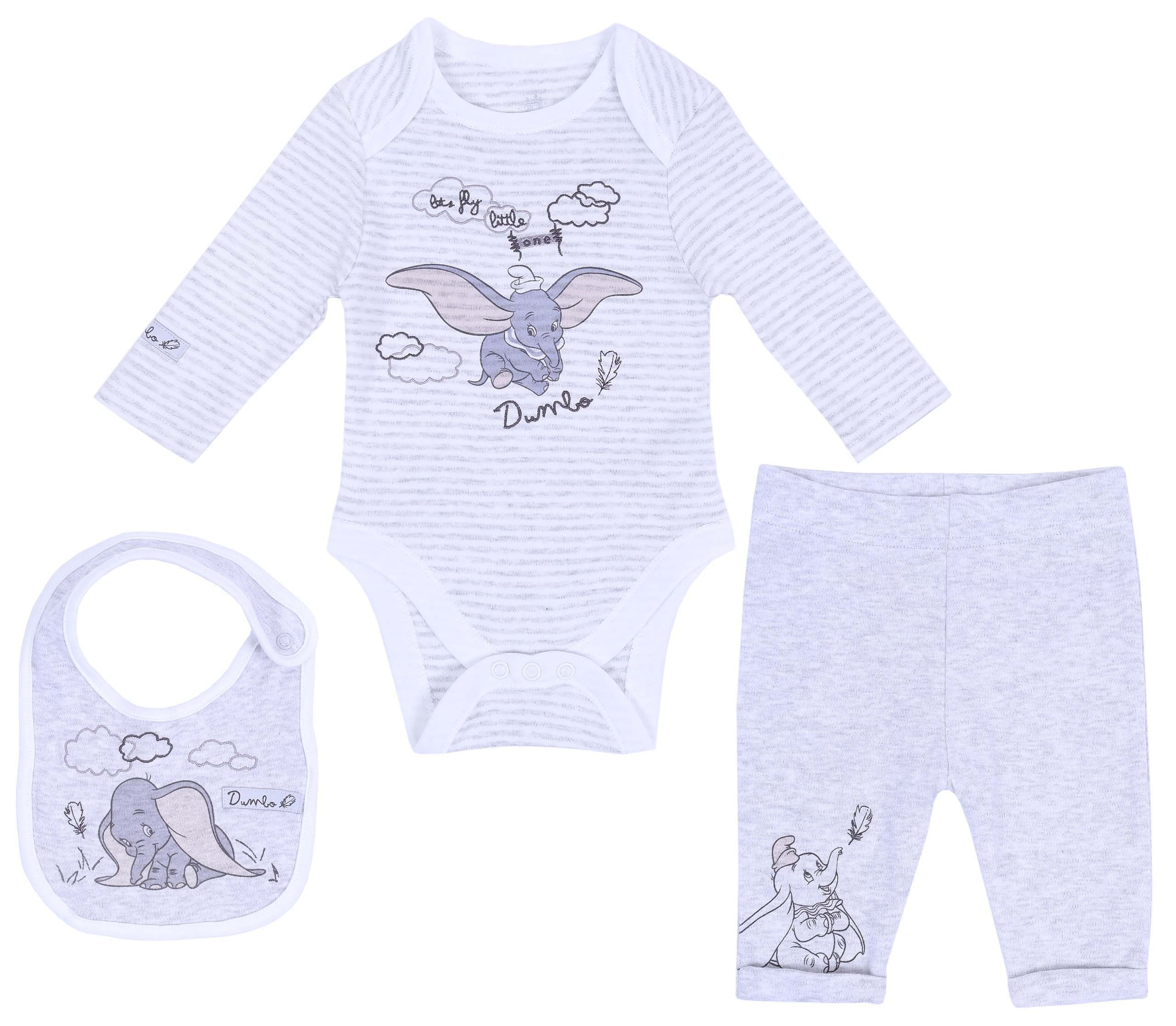 Body Set von Body + Shorts + Lätzchen Dumbo Disney 12-18 Monate