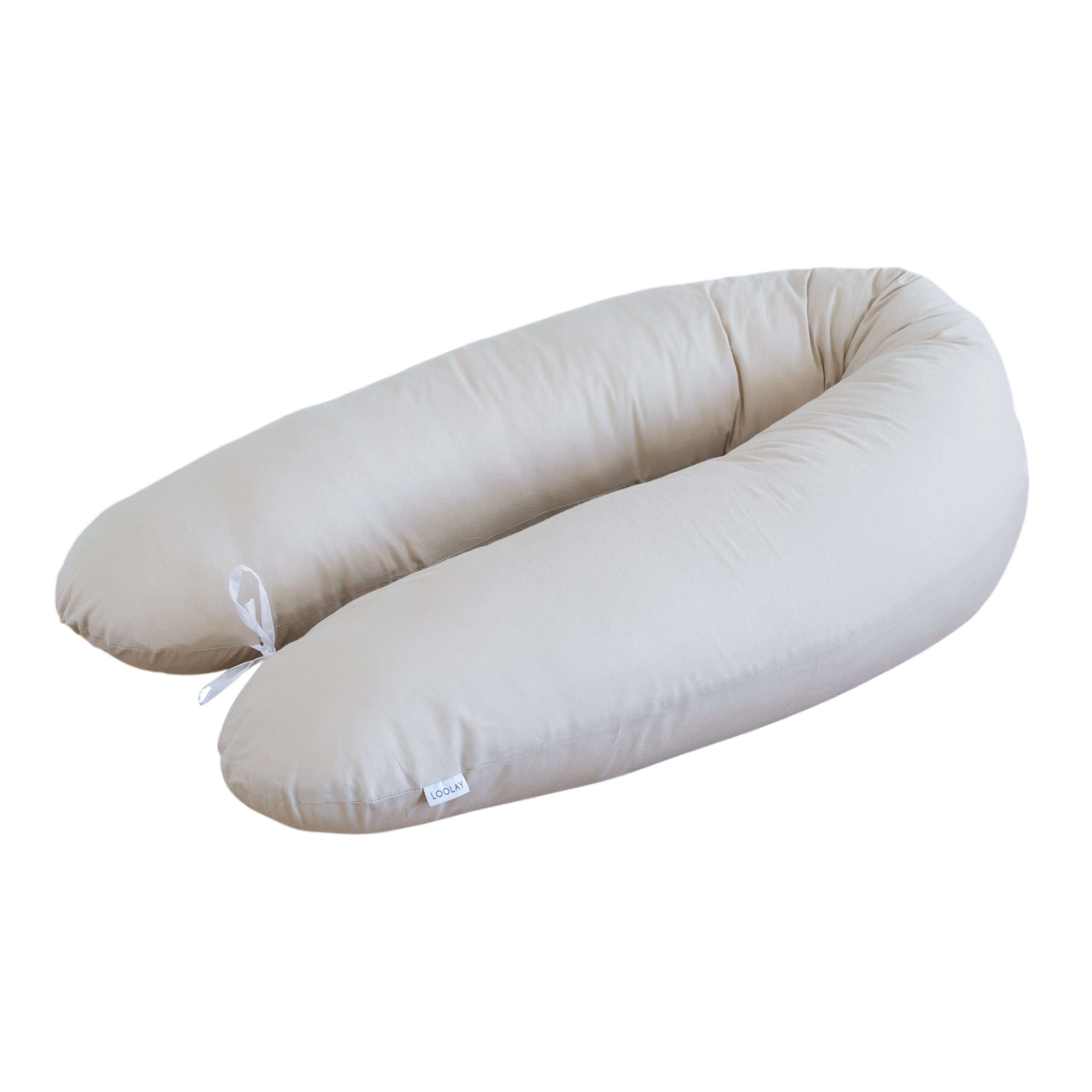 Loolay Seitenschläferkissen Classic BEIGE GRAU WEIß günstig online kaufen