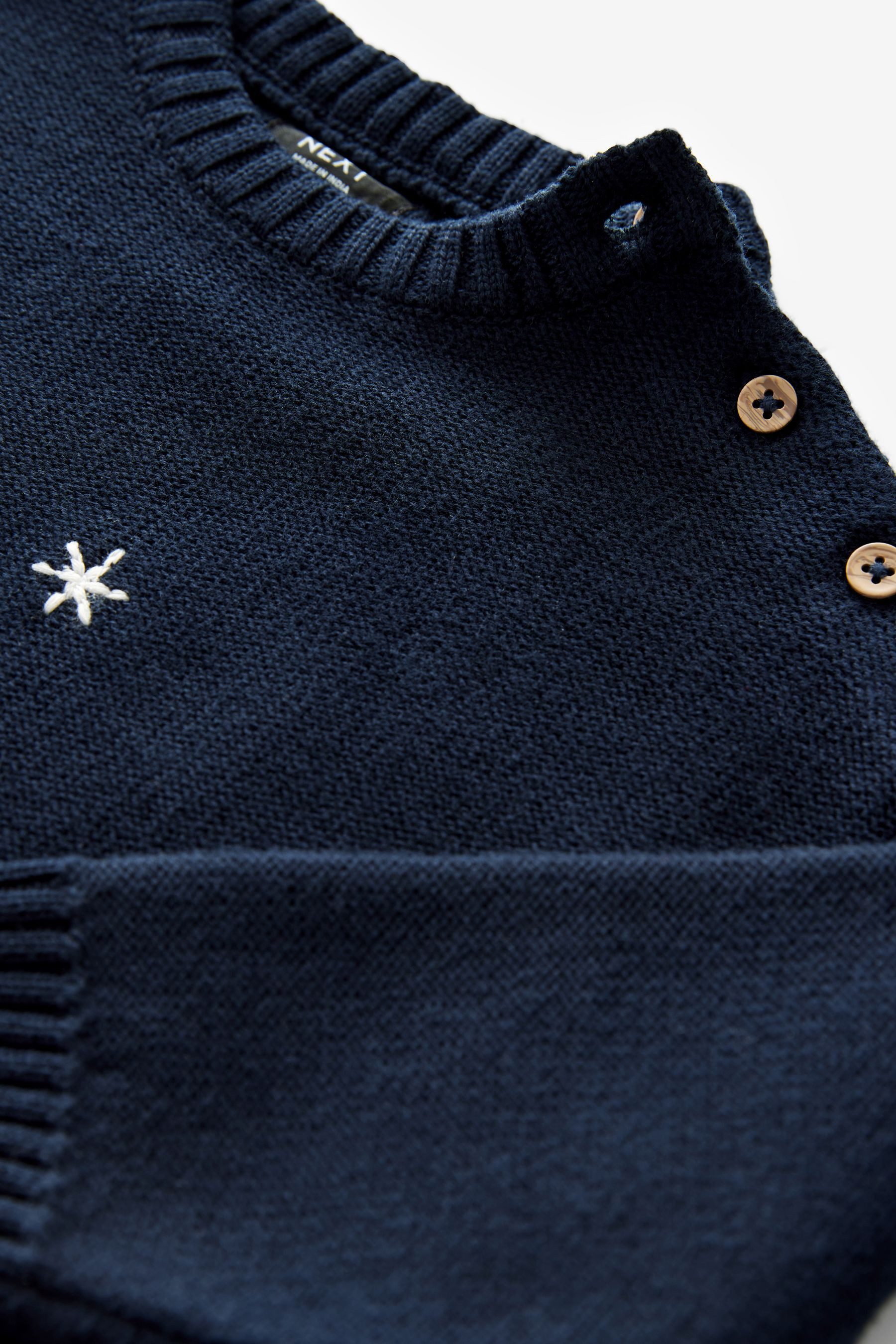 Next Strickpullover Weihnachtspullover aus 100 % Baumwolle (1-tlg)