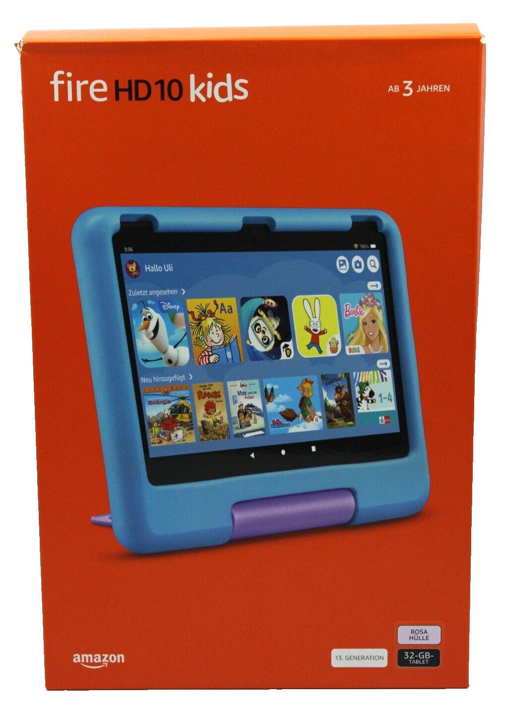 Amazon Fire HD 10 Kids Version 2023 lange Akkulaufzeit Tablet (10", 32 GB, Kindergerecht)