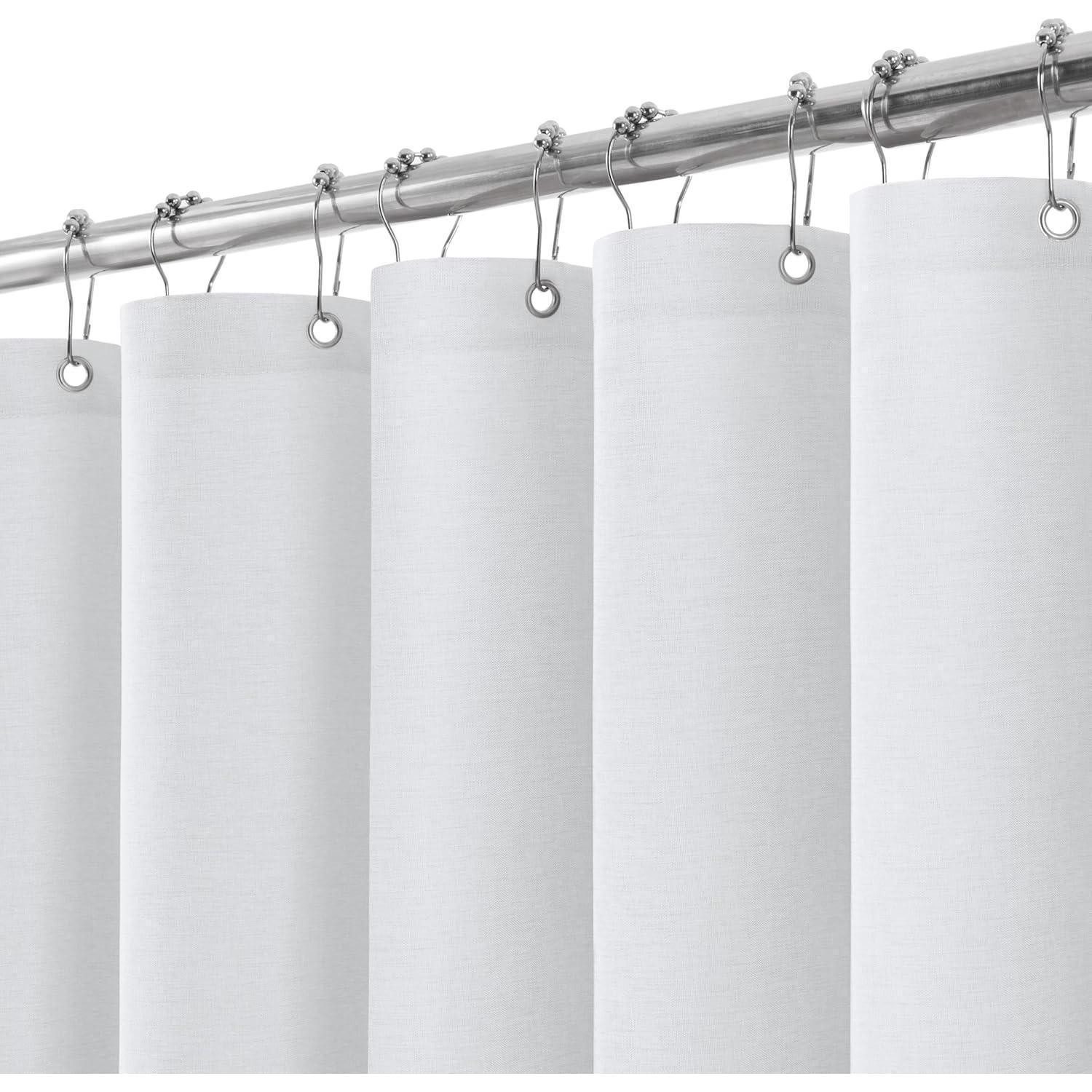 LuxusKollektion Duschvorhang Duschvorhang Leinen Metall Duschvorhangringe günstig online kaufen