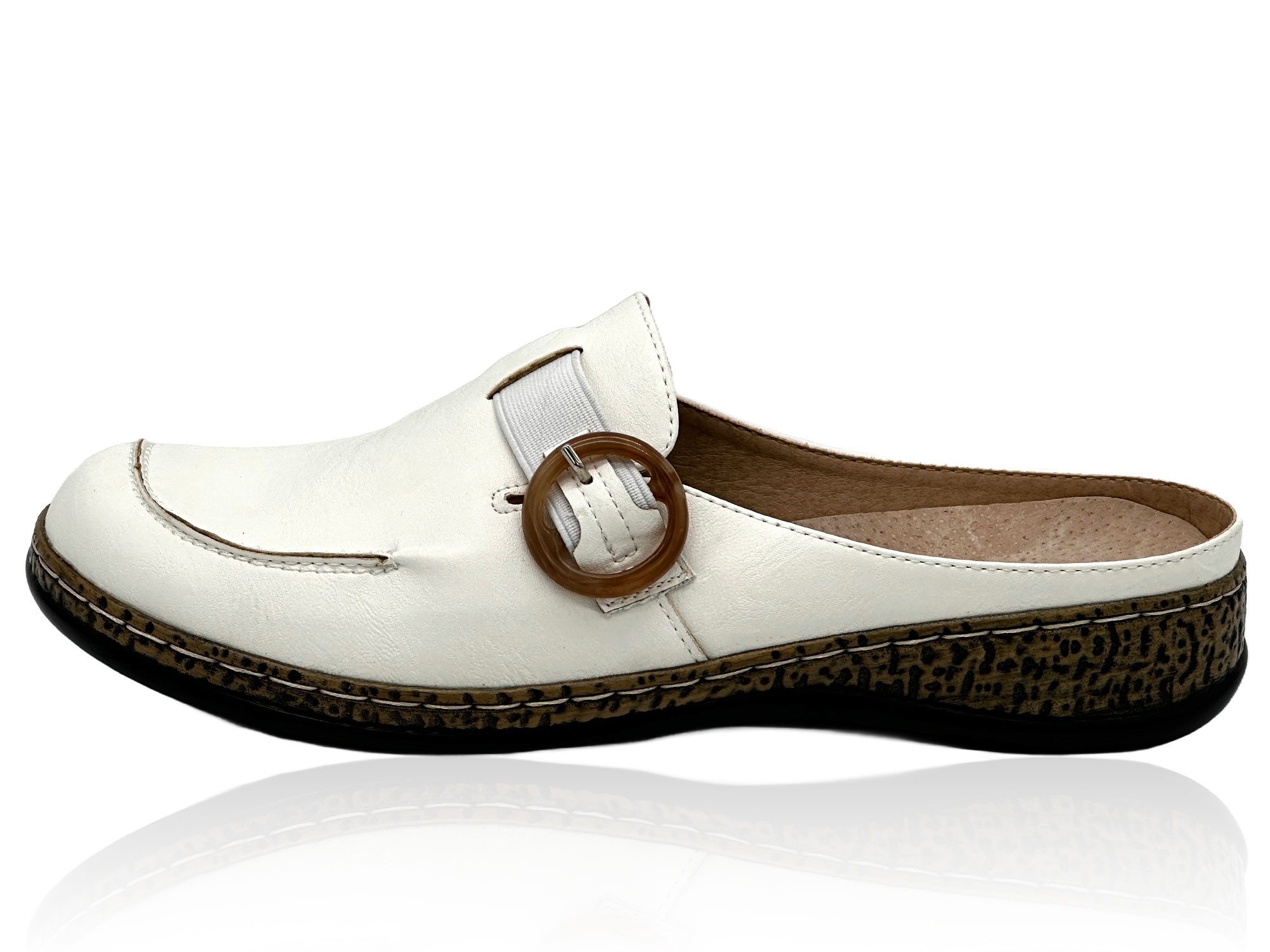 Nowaland Bequeme Damen Pantoletten Clog Bequem, modisch, rutschfest, für drinnen und draußen geeignet