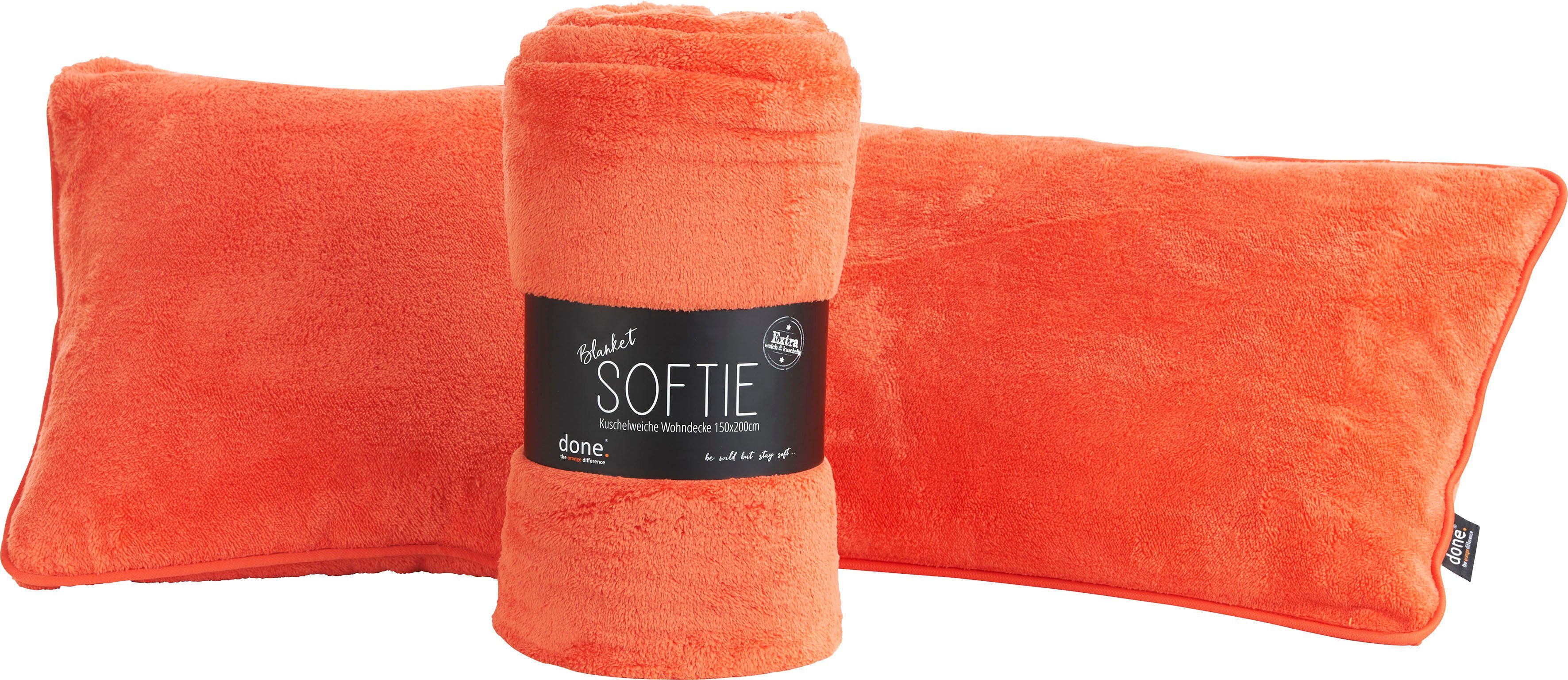 Softie, done.®, Teddy-Stoff, aus Kuscheldecke Wohndecke weiche softigem coral Wohndecke Extra