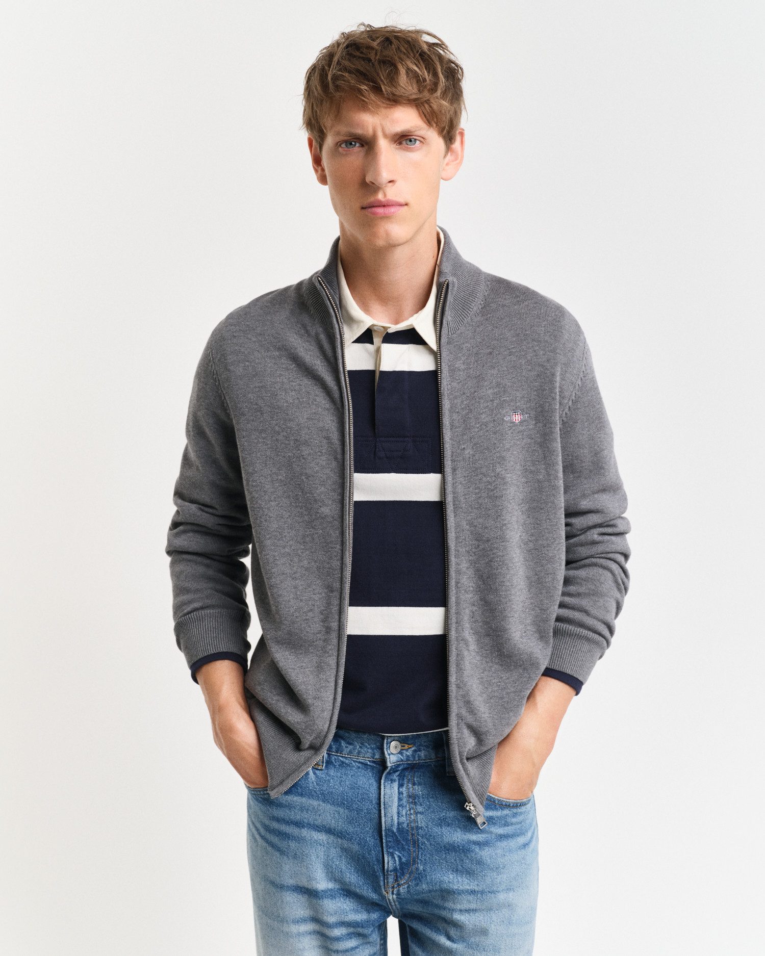 Gant Cardigan CASUAL COTTON ZIP CARDIGAN günstig online kaufen