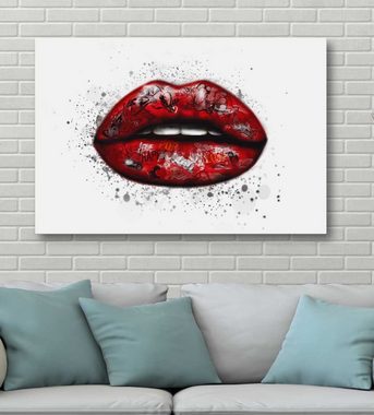 Mister-Kreativ XXL-Wandbild Cool Red Lips - Premium Wandbild, Viele Größen + Materialien, Poster + Leinwand + Acrylglas