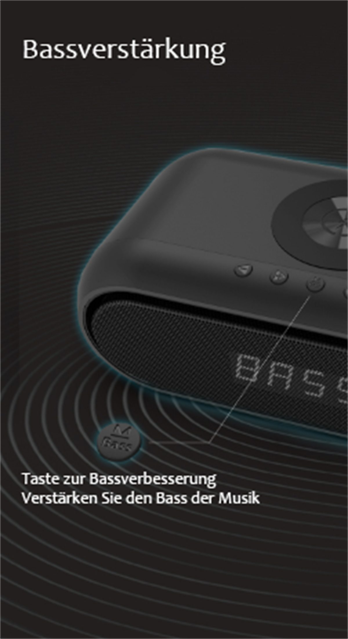Wecker 3-in-1 5W und kabelloser Retro selected Wecker Lade-Bluetooth-Lautsprecher carefully
