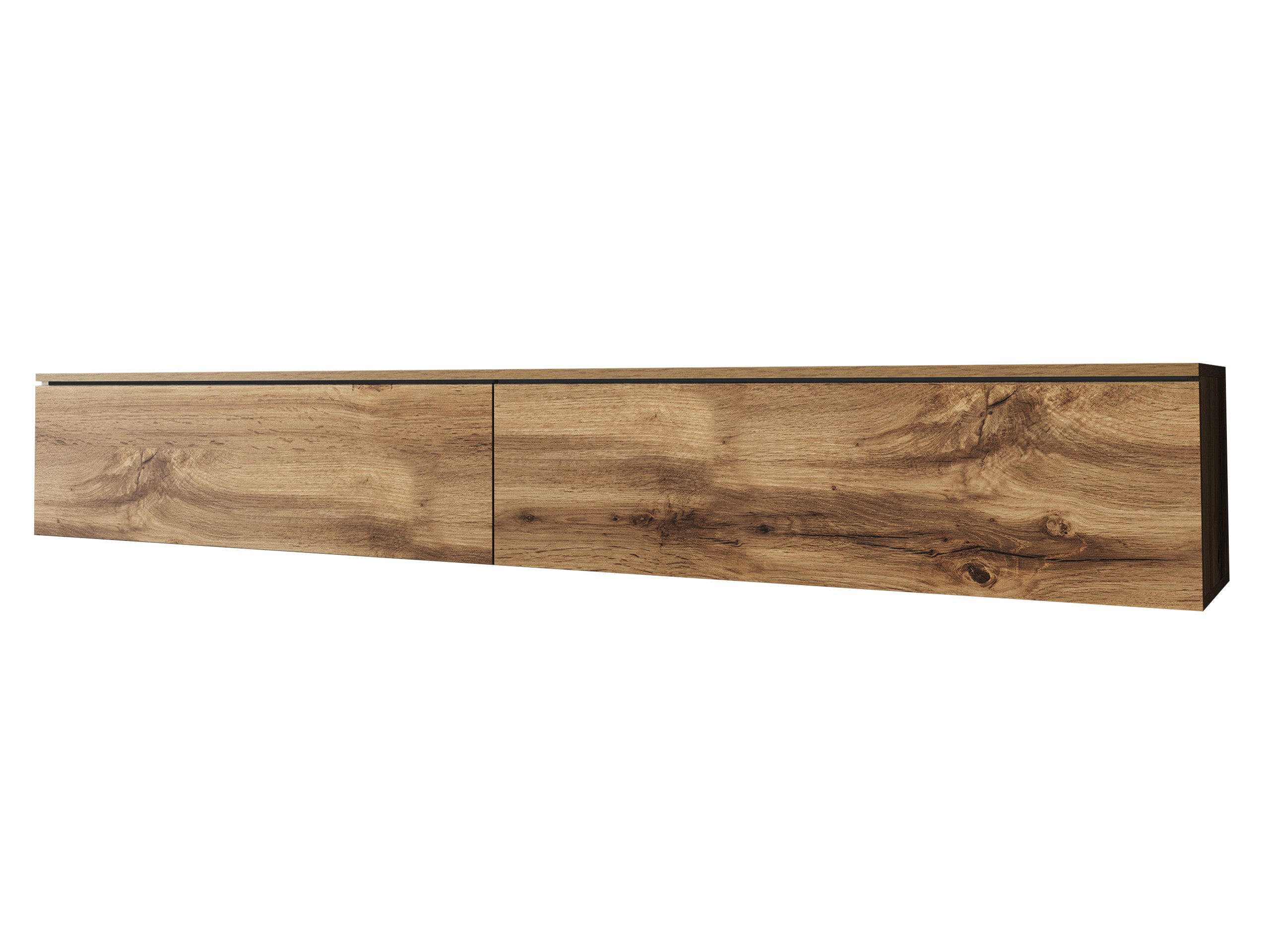 MIRJAN24 TV-Schrank D180 (mit zwei Klappen) LED Beleuchtung als Option, 180x33x30 cm