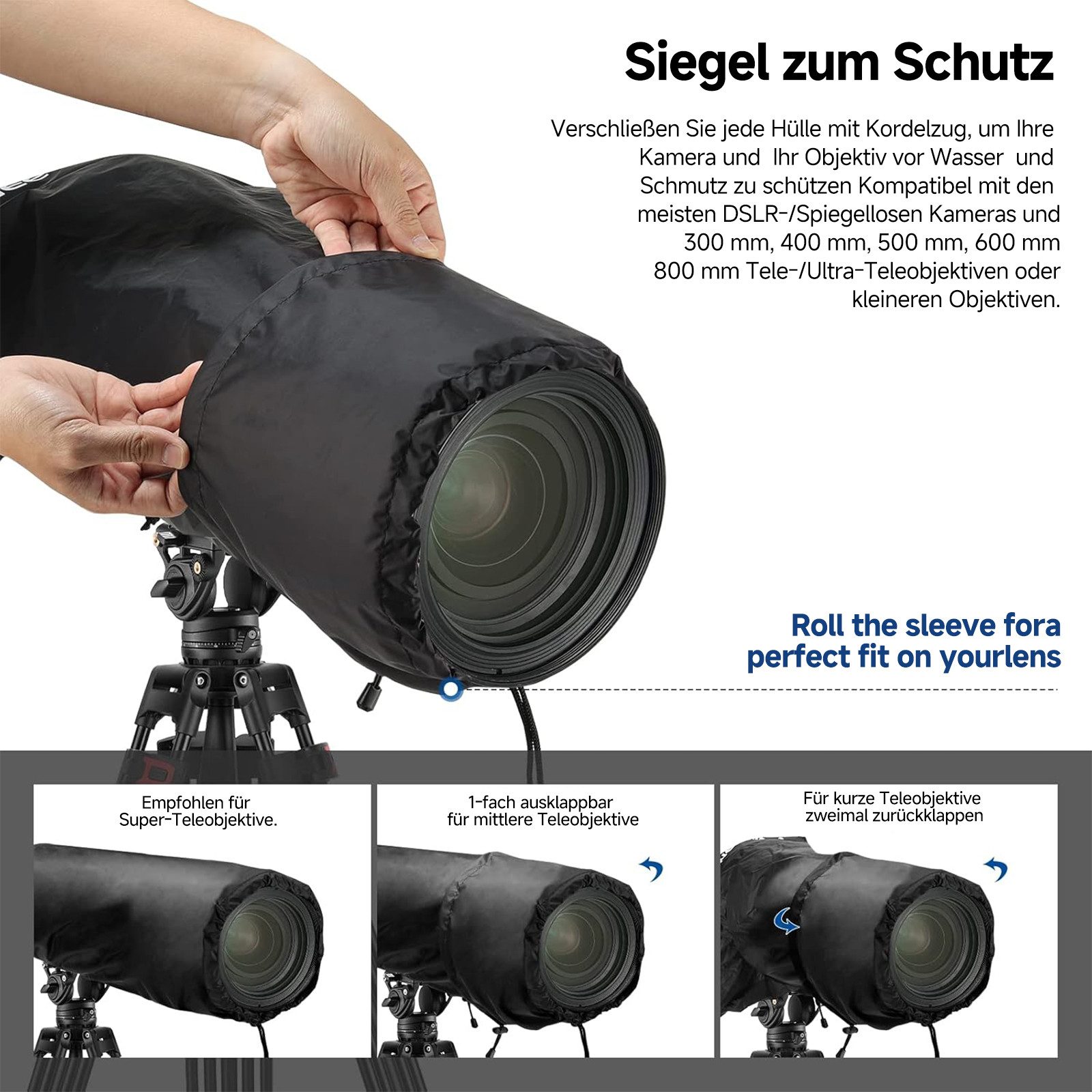 Neewer Kamera-Rainsleeve PB004 Kamera-Regenhülle universell mit Sichtfenster