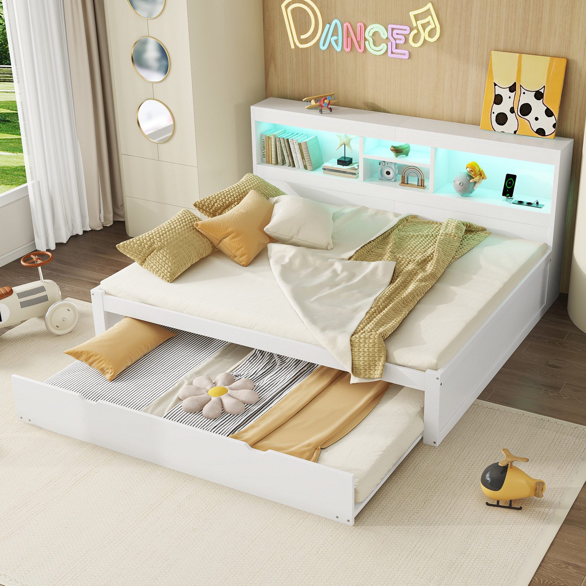 HAUSS SPOLE Schlafsofa 140x200cm mit Beleuchtung, günstig online kaufen