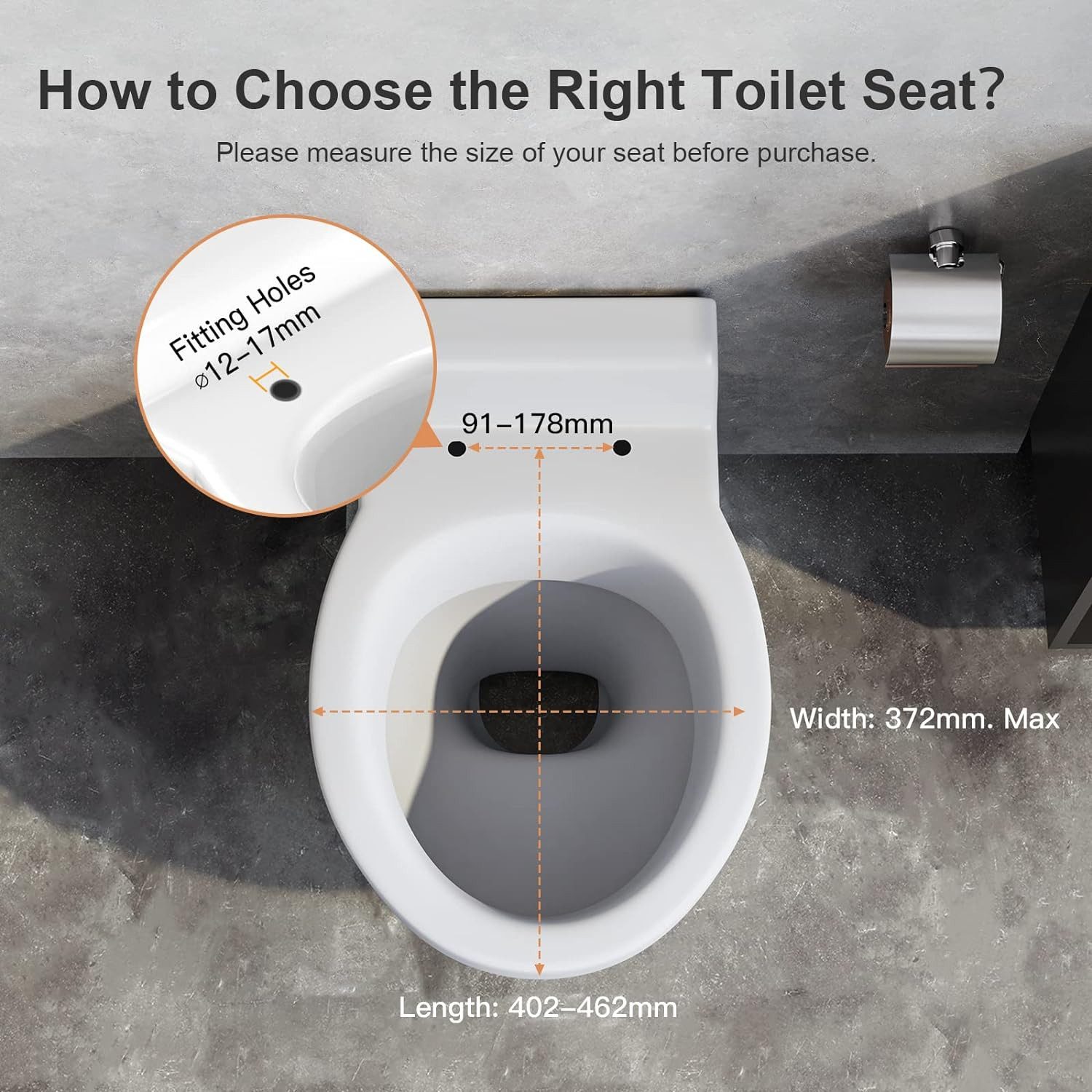 UE Stock WC-Sitz Toilettendeckel WC Sitz mit Absenkautomatik Klodeckel O-Form, Einfach zu montieren