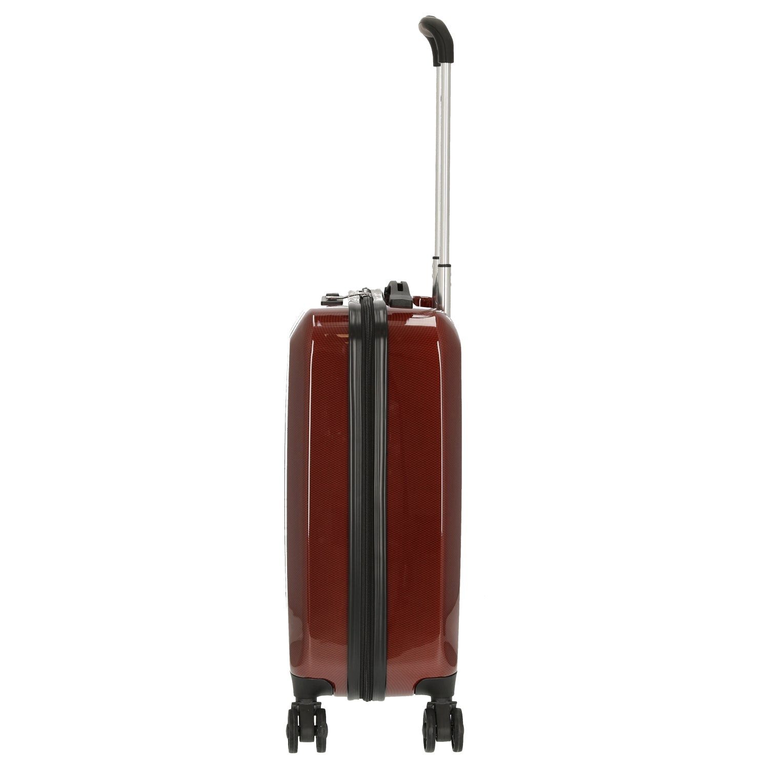 CHECK.IN® Handgepäck-Trolley London 2.0 - 4-Rollen-Trolley 50 cm (carbon rot), 4 Rollen