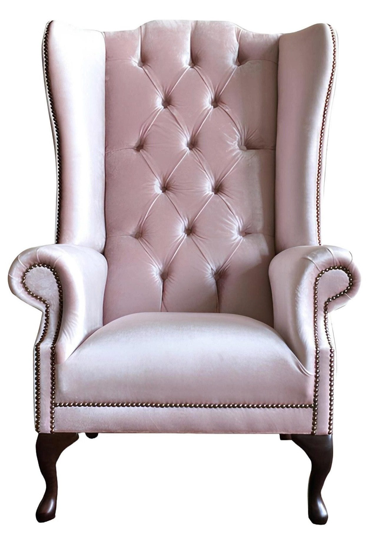 Xlmoebel Кресла Samtiger Chesterfield Кресла in Altrosa für stilvolle Club Lounge (Sessel), Hergestellt in Europa