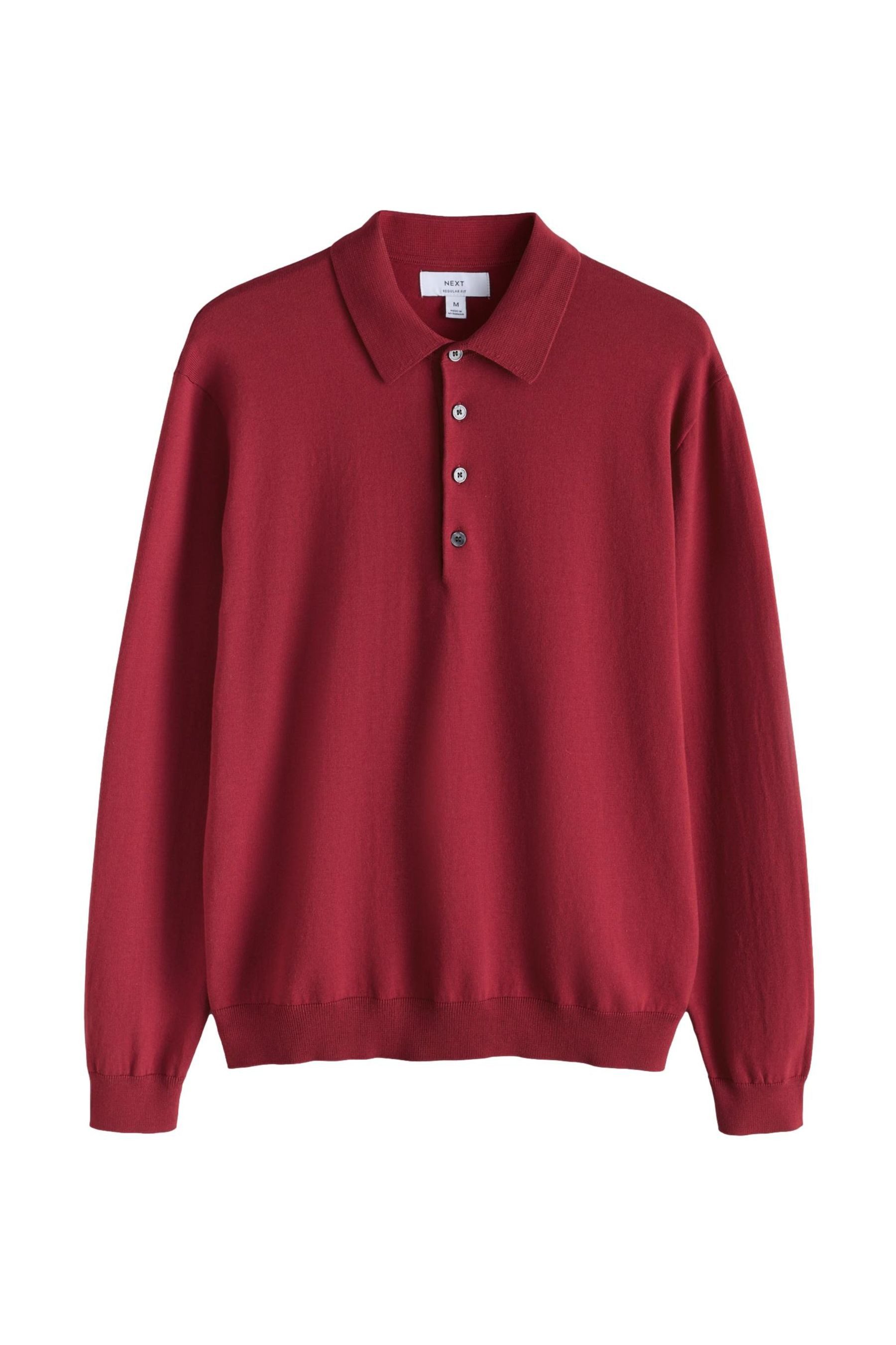 Next Langarm-Poloshirt Langärmeliges Strick-Poloshirt (1-tlg)