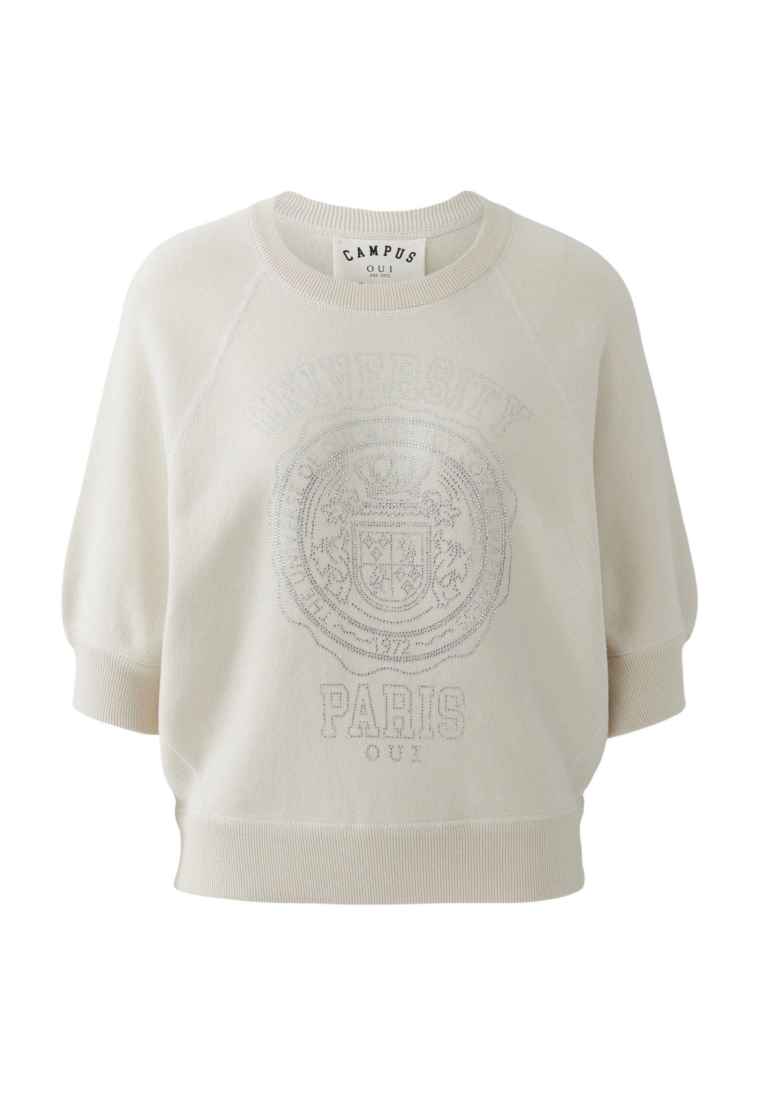 Oui Rundhalspullover Pullover