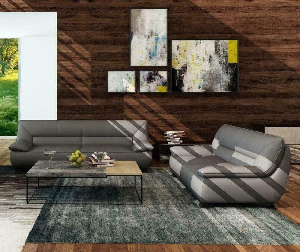 JVmoebel Sofa Leder Sofa Couch Polster 3+2 Sitzer Couchen Sofas Neu Sofort, Made in Europa