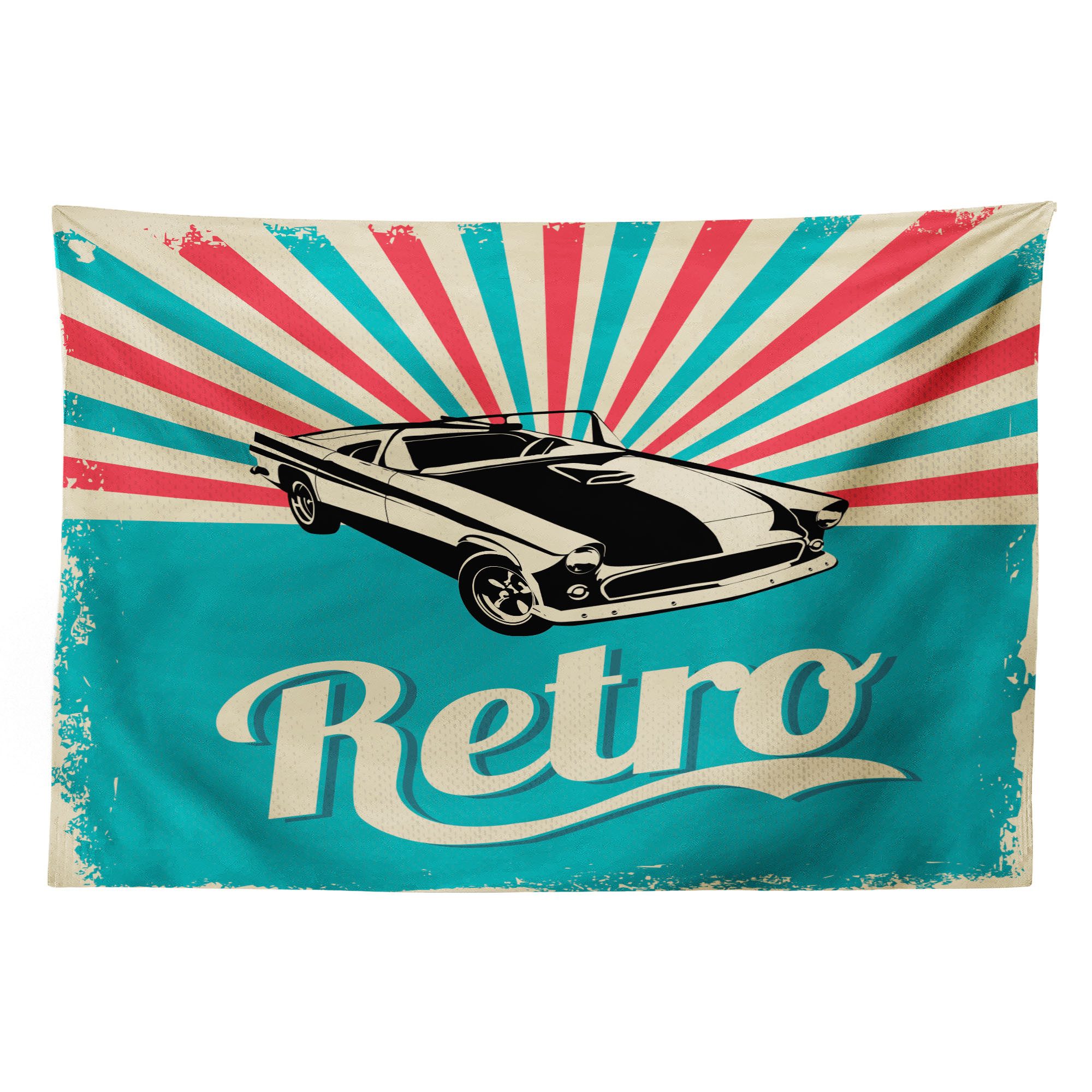 Abakuhaus Wandteppich aus Weiches Mikrofaser Stoff Für das Wohn und Schlafzimmer, rechteckig, Autos Klassische American Car