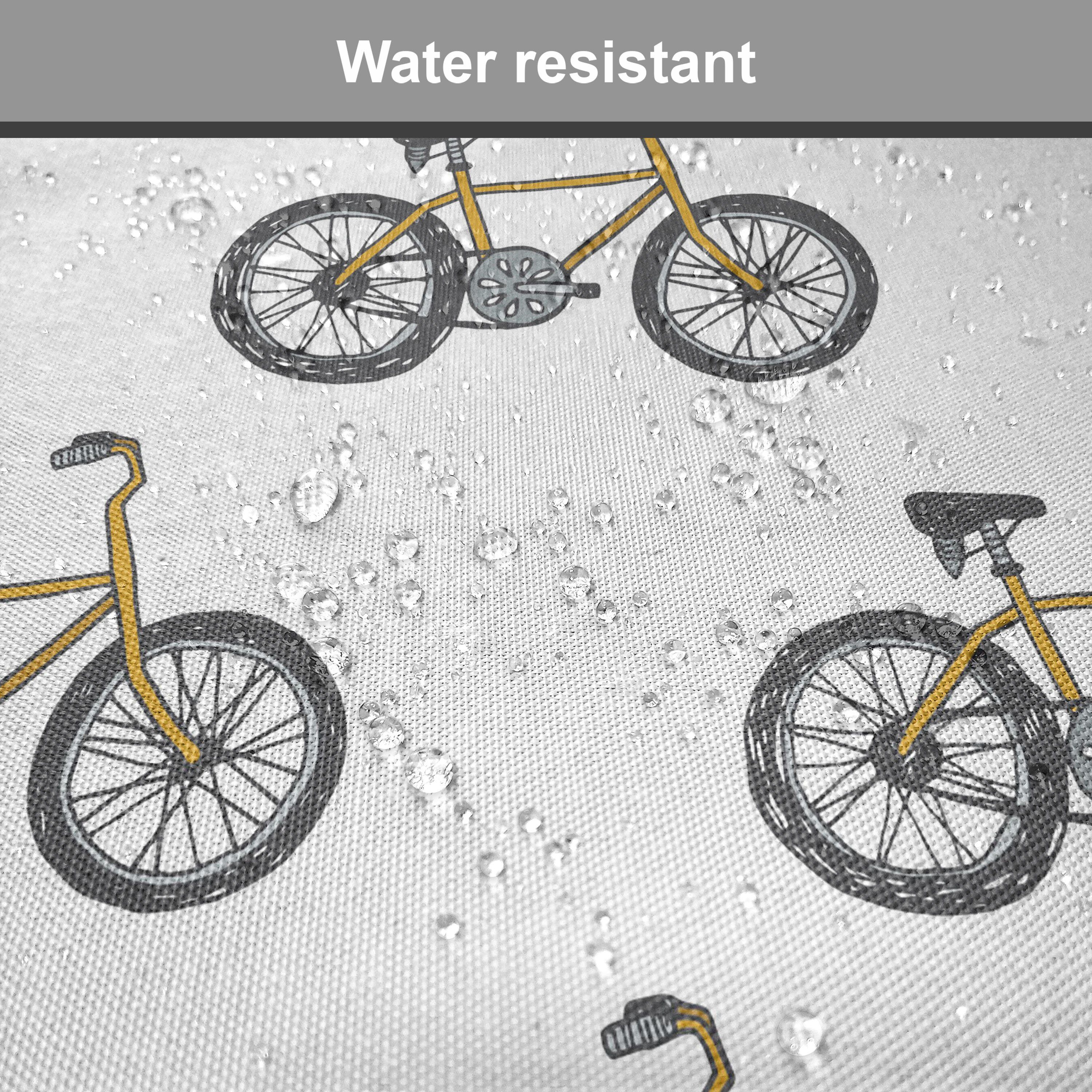 Küchensitze, Gelb Dekoratives wasserfestes Abakuhaus Karikatur für Kissen Riemen mit Stuhlkissen Fahrrad-Muster