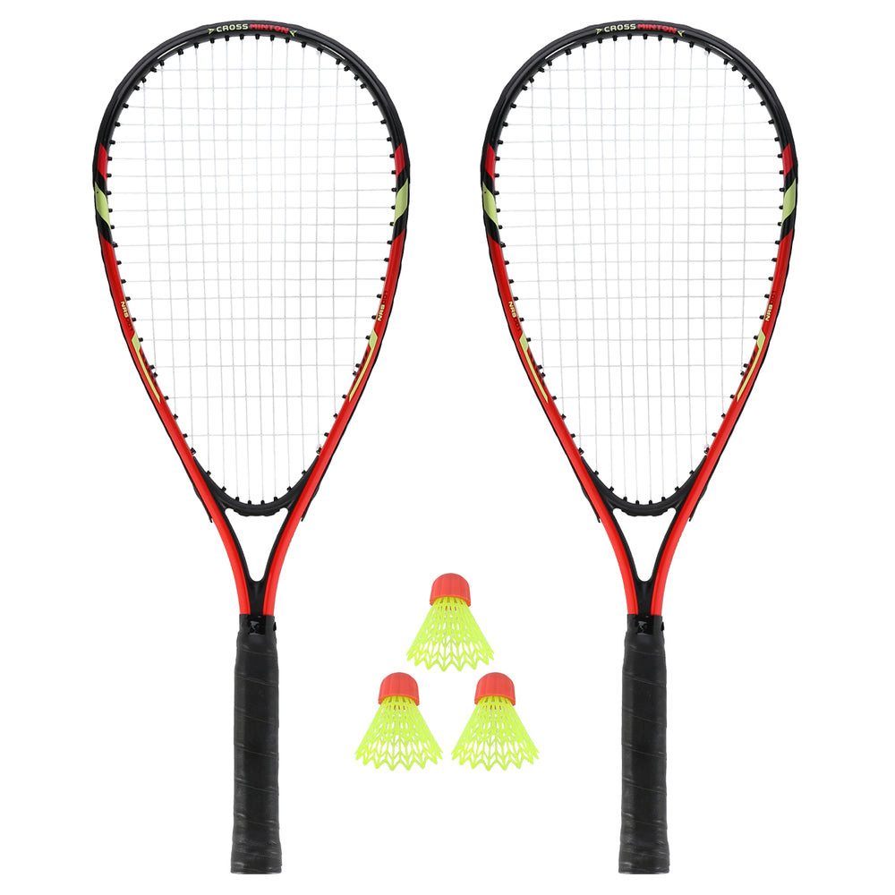 Nils Federball Crossminton Speedminton Schlägerset (Spar-Set, 2-St., 59 cm windbeständig), Windbeständig, wetterfest, inkl. Schutzhülle