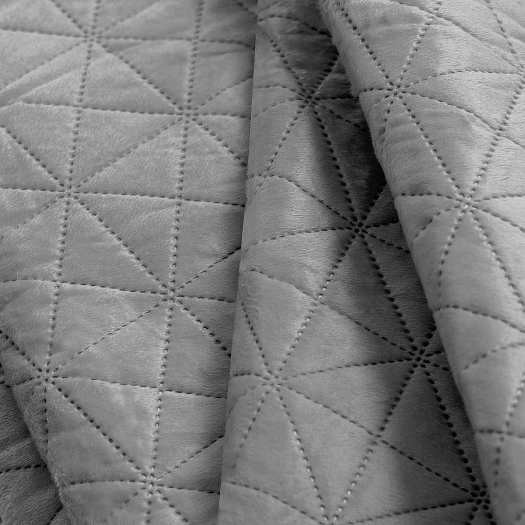 Restilo Tagesdecke Tagesdecke Bettüberwurf Allzweckdecke Wohndecke Samt Optik, Bettüberwurf mit Steppung