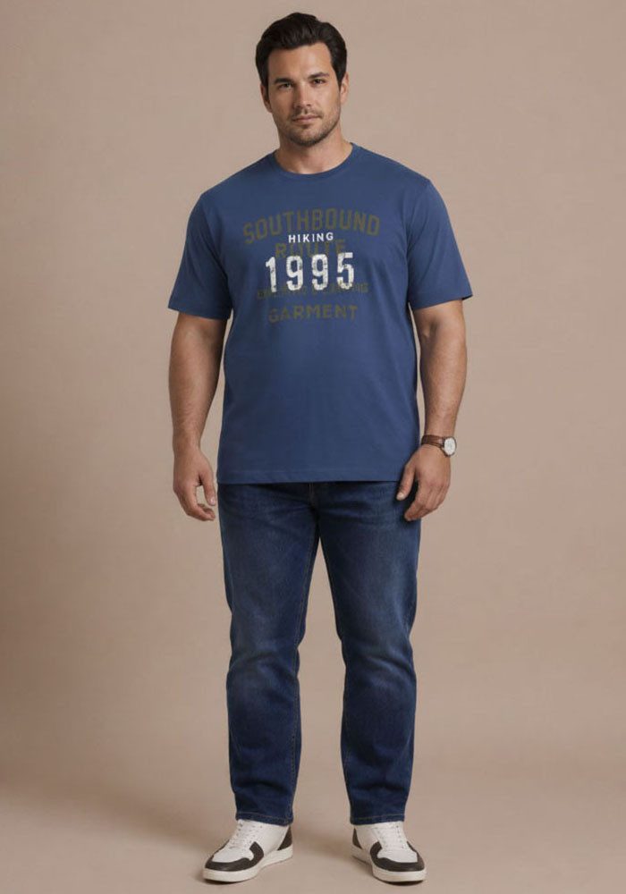 Man's World Plus Rundhalsshirt auch in Grosse Größen bis Gr. 7XL Ärmel-Fit regular fit, Kurzarm, casual, für Frühling und Sommer