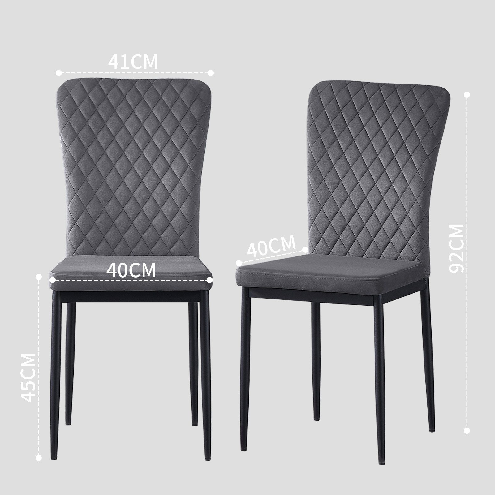 JYMTOM Esszimmerstuhl Samt/Kunstleder, hoher Lehne, Metallgestell, günstig online kaufen