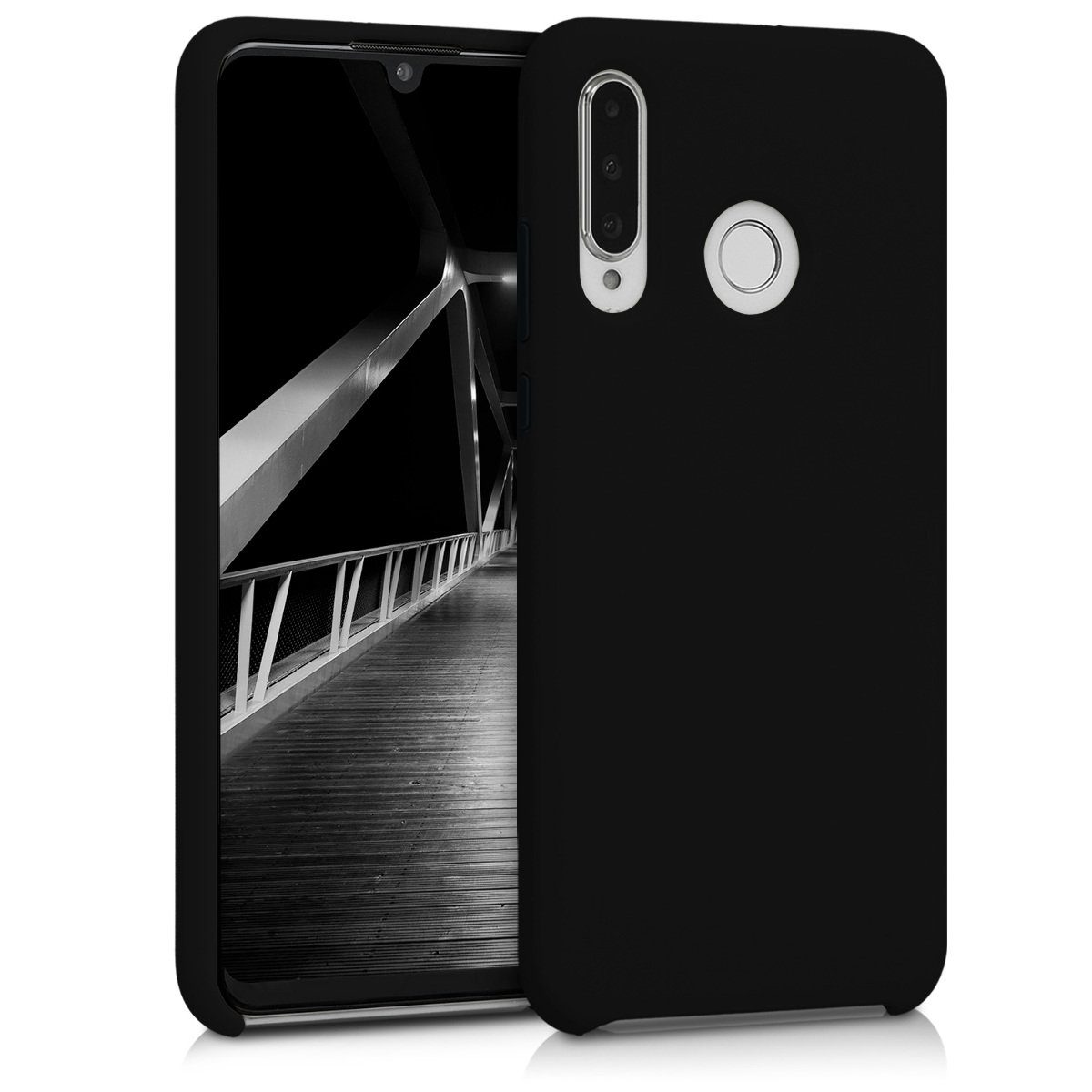 kwmobile Handyhülle Handyhülle für Huawei P30 Lite Hülle, Weiches Handy Silikon Case - Schutzhülle Cover