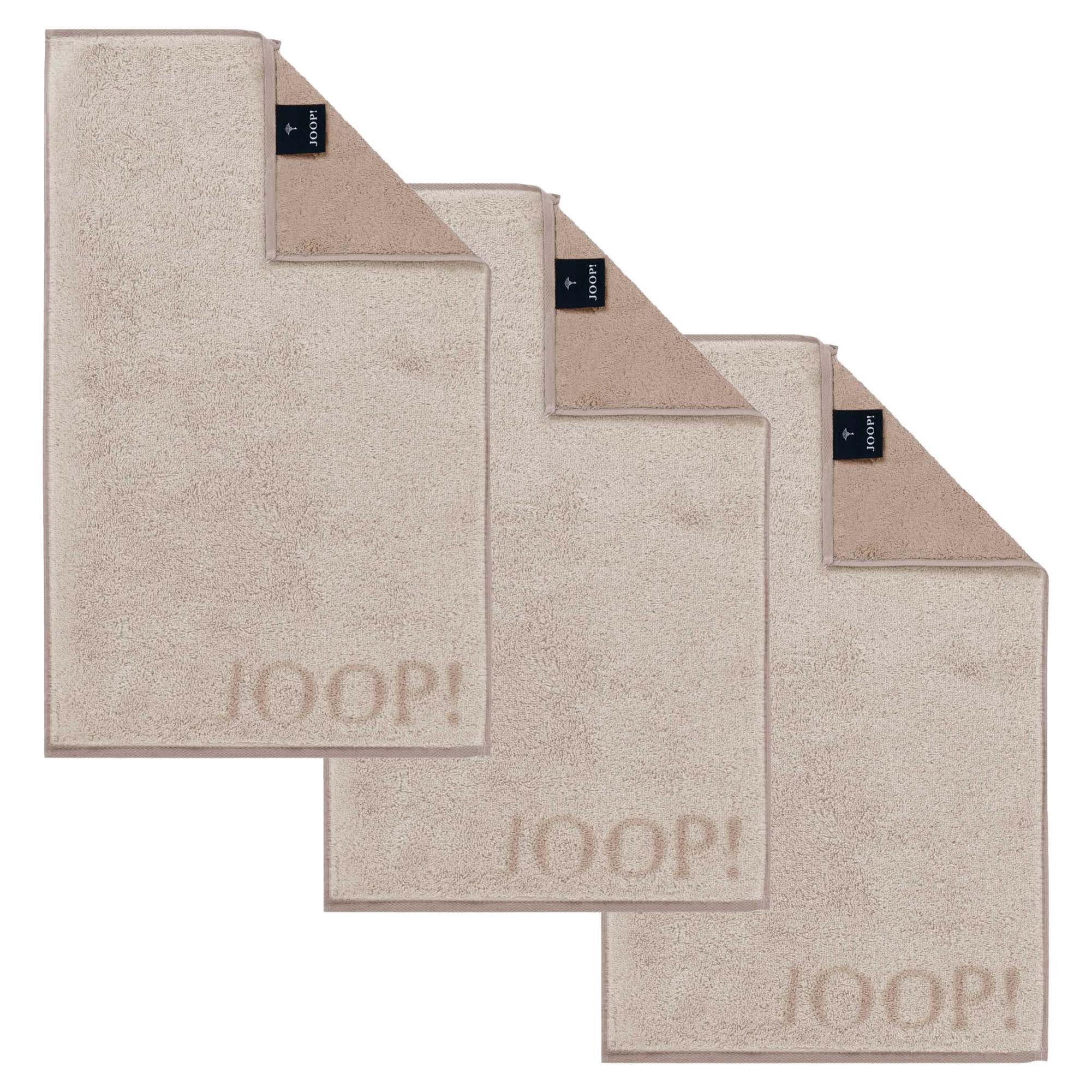 JOOP! Gästehandtücher Unisex Gästetuch 3er Pack Baumwolle, Frottier (Packung, 3-St)