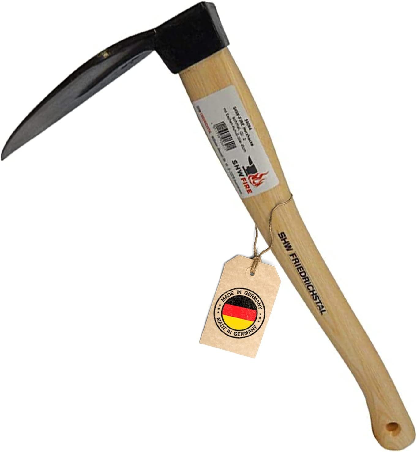 SHW Gartenhacke SHW Herzhacke, schmal, mit Eschen-Kuhfuß-Stiel 45 cm, Handgeschmiedeter Spezialstahl