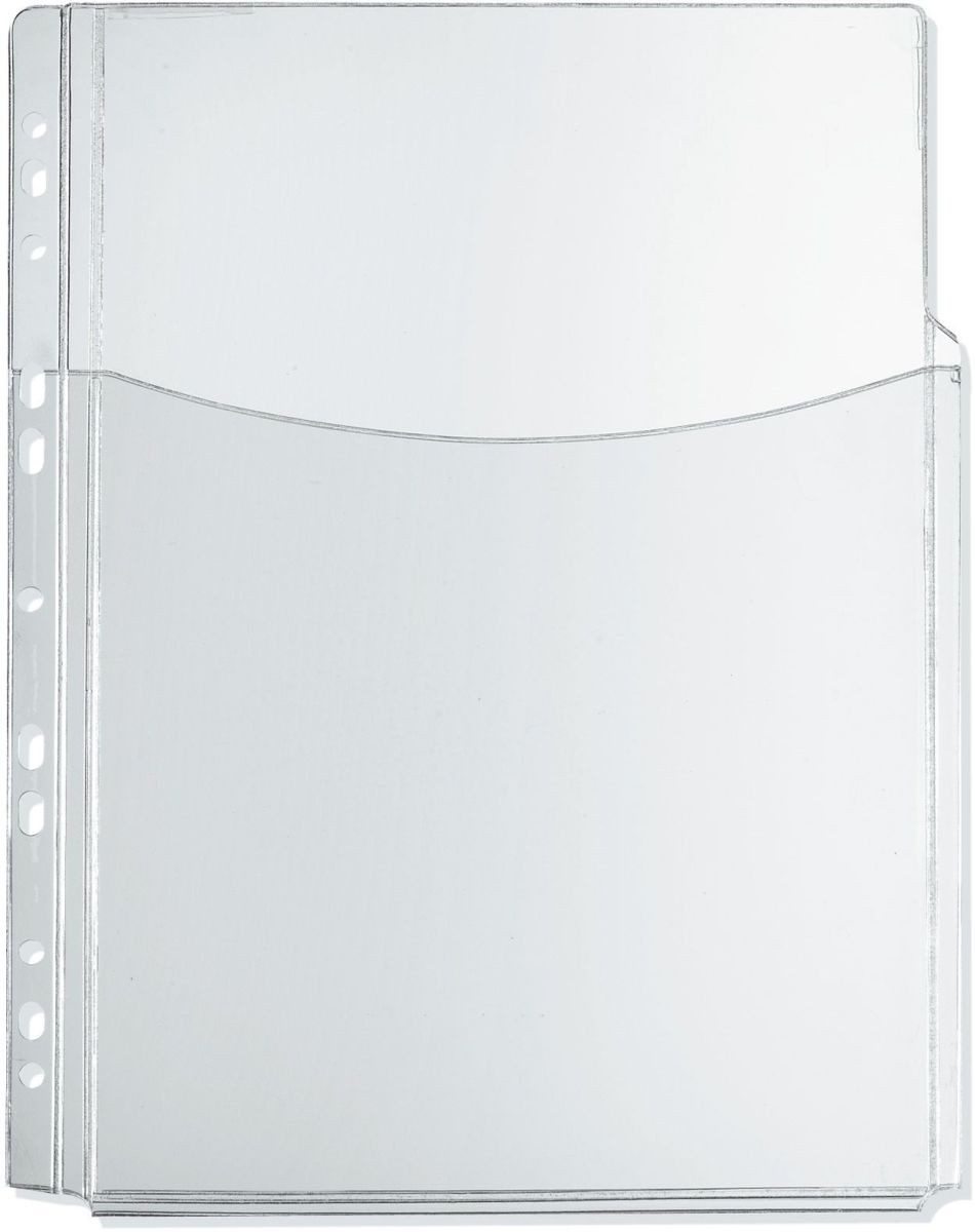 Herlitz Prospekthülle Katalogtasche A4 300my PVC mit Falte glasklar
