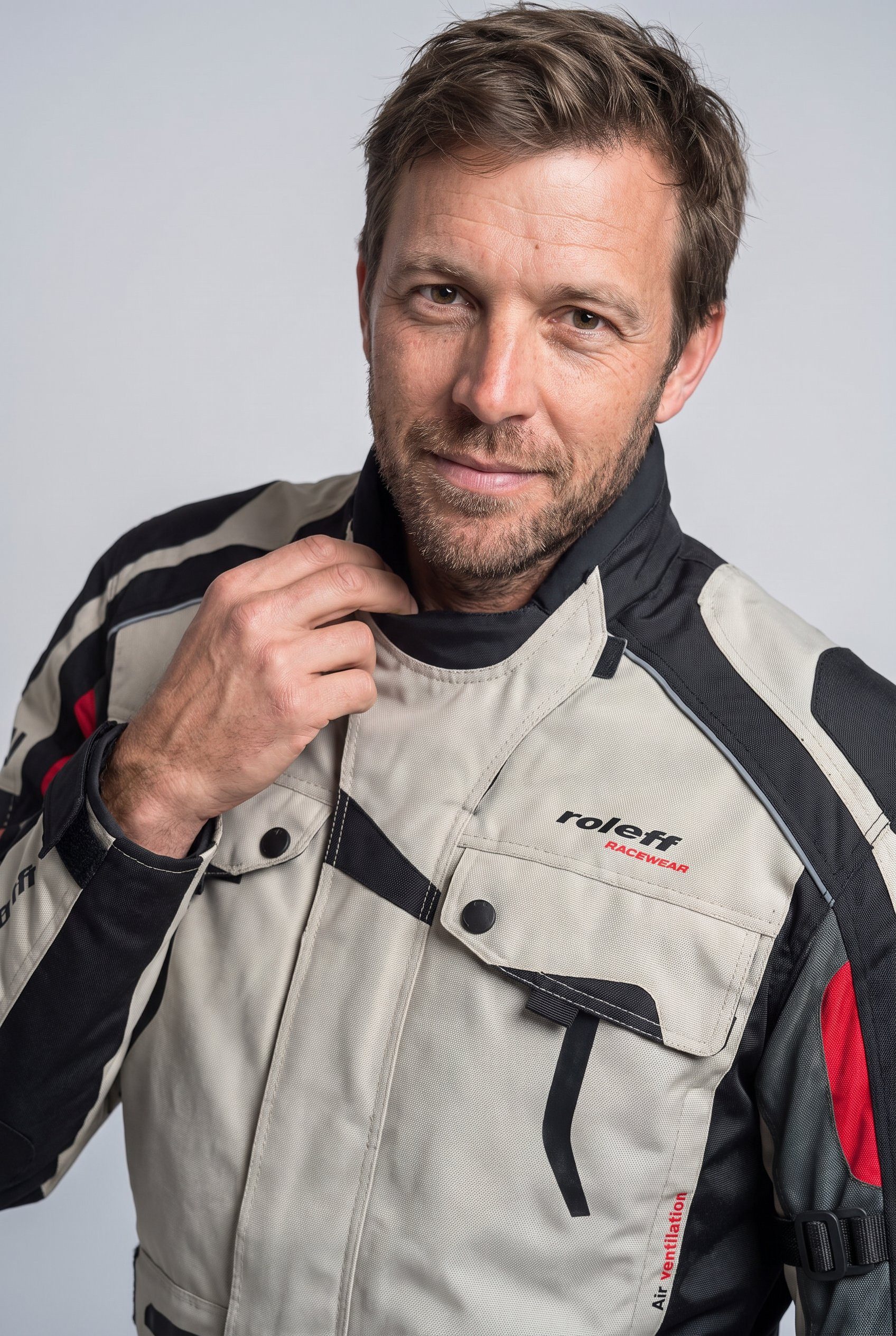 roleff Motorradjacke CHICAGO Mit Sicherheitsstreifen