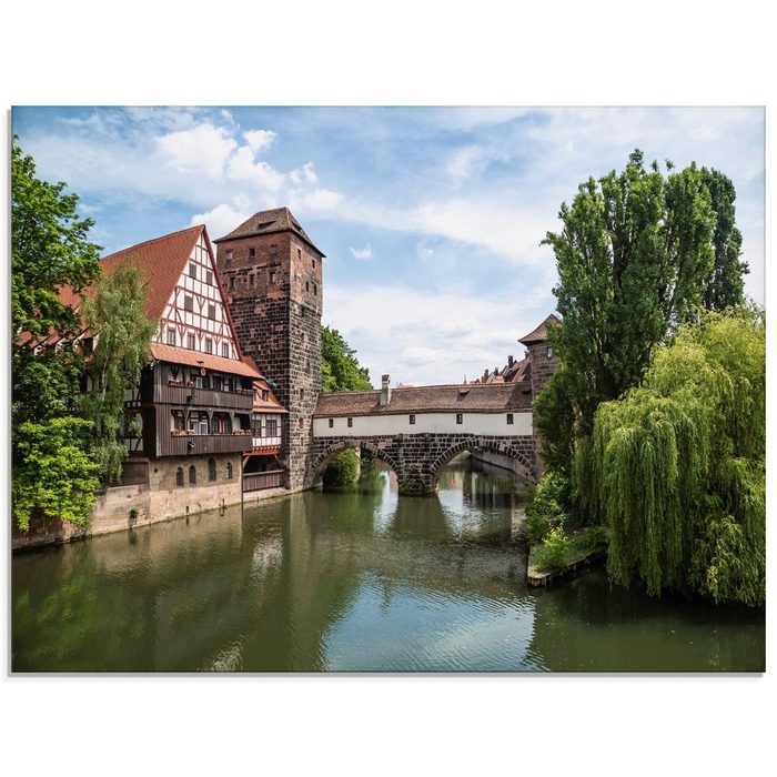 Artland Glasbild Nürnberg Maxbrücke zum Henkersteg Europa (1 St) in verschiedenen Größen