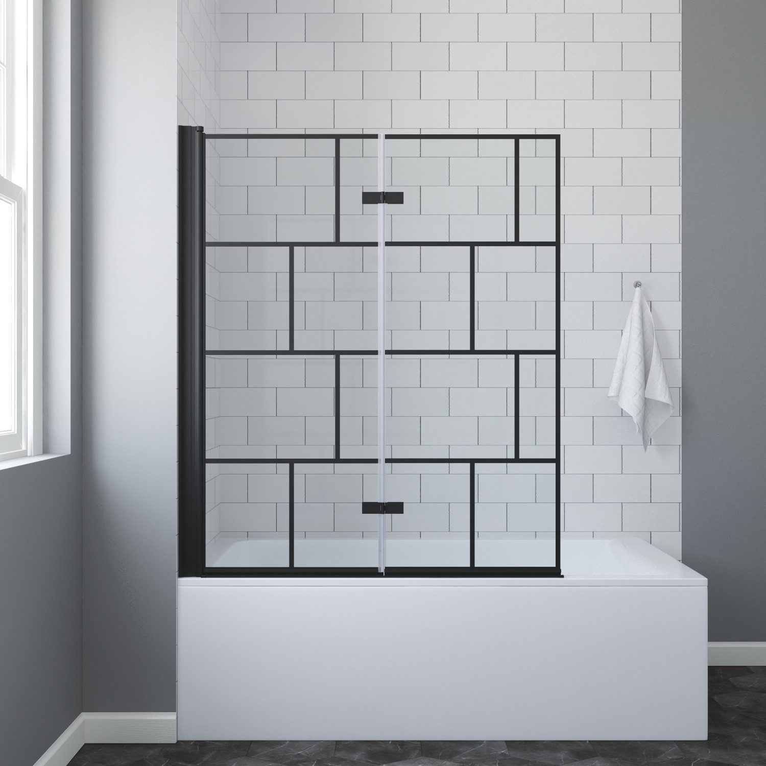 AQUABATOS Badewannenfaltwand Badewannenaufsatz Duschwand für Badewanne günstig online kaufen