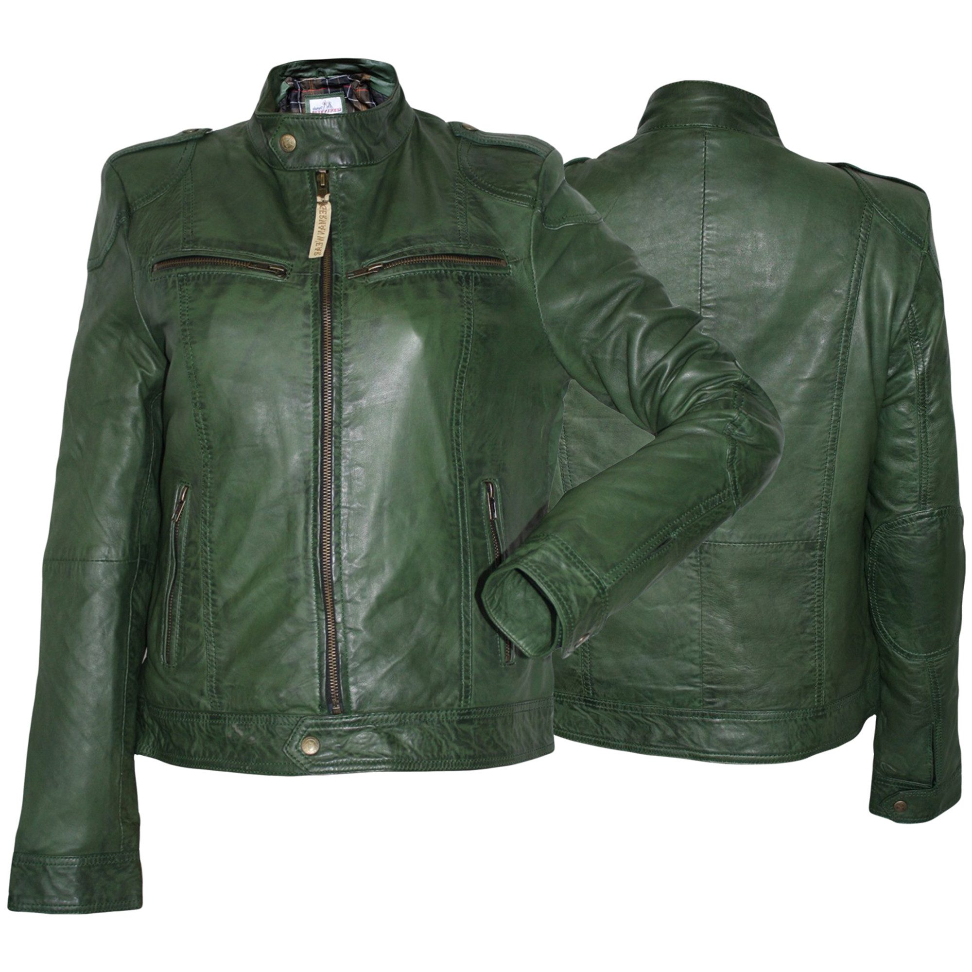 German Wear Lederjacke Trend 412J Grün günstig online kaufen