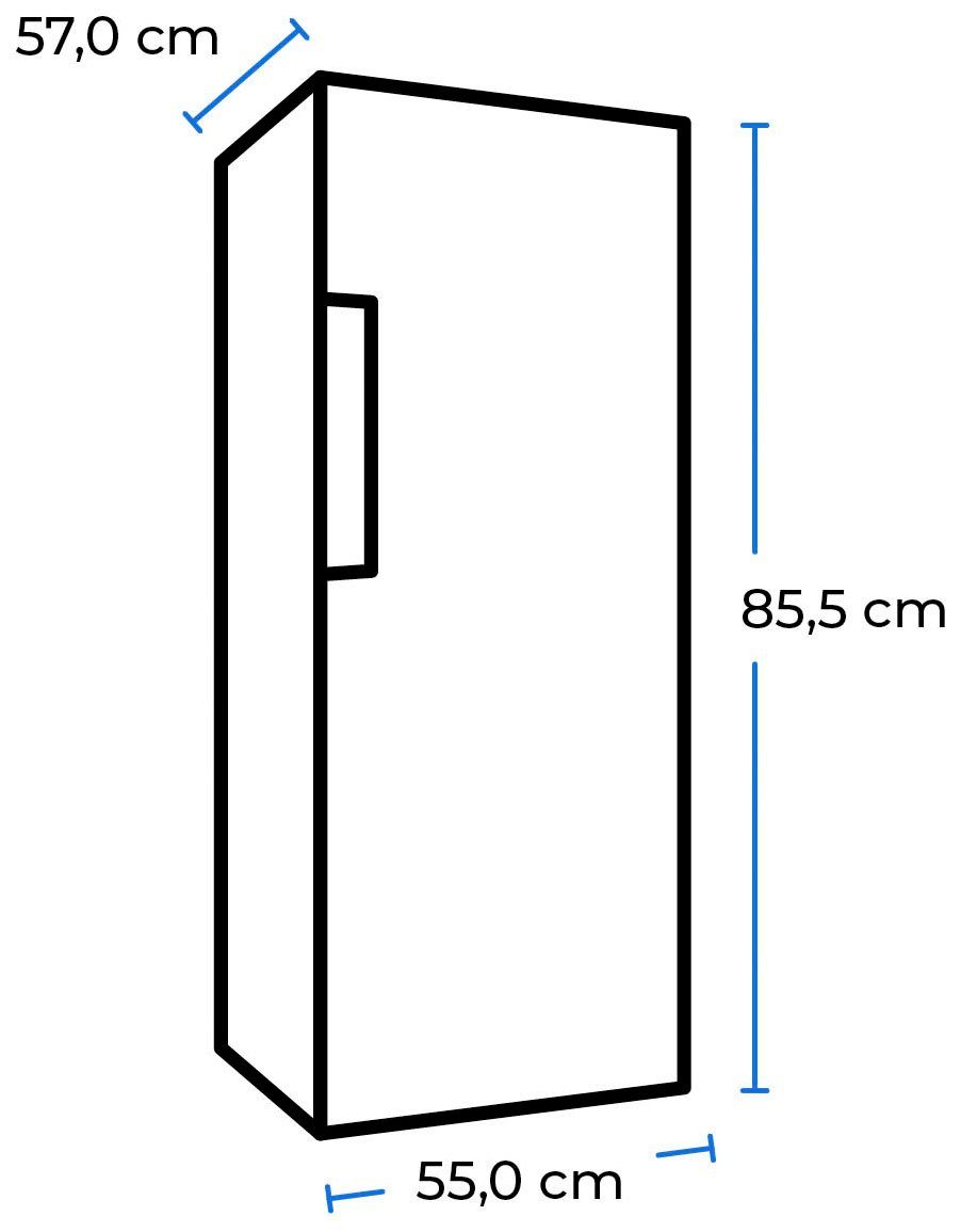 breit 85,5 hoch, weiss, cm 55 cm exquisit KS16-4-E-040E Kühlschrank