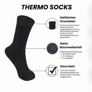 SO.I Thermosocken Wintersocken Damen & Herren Thermo-Socken mit zusätzlichem Innenfutter (Größen 35-46, 4-10 Paar) Innenfutter mit Vollfrottee