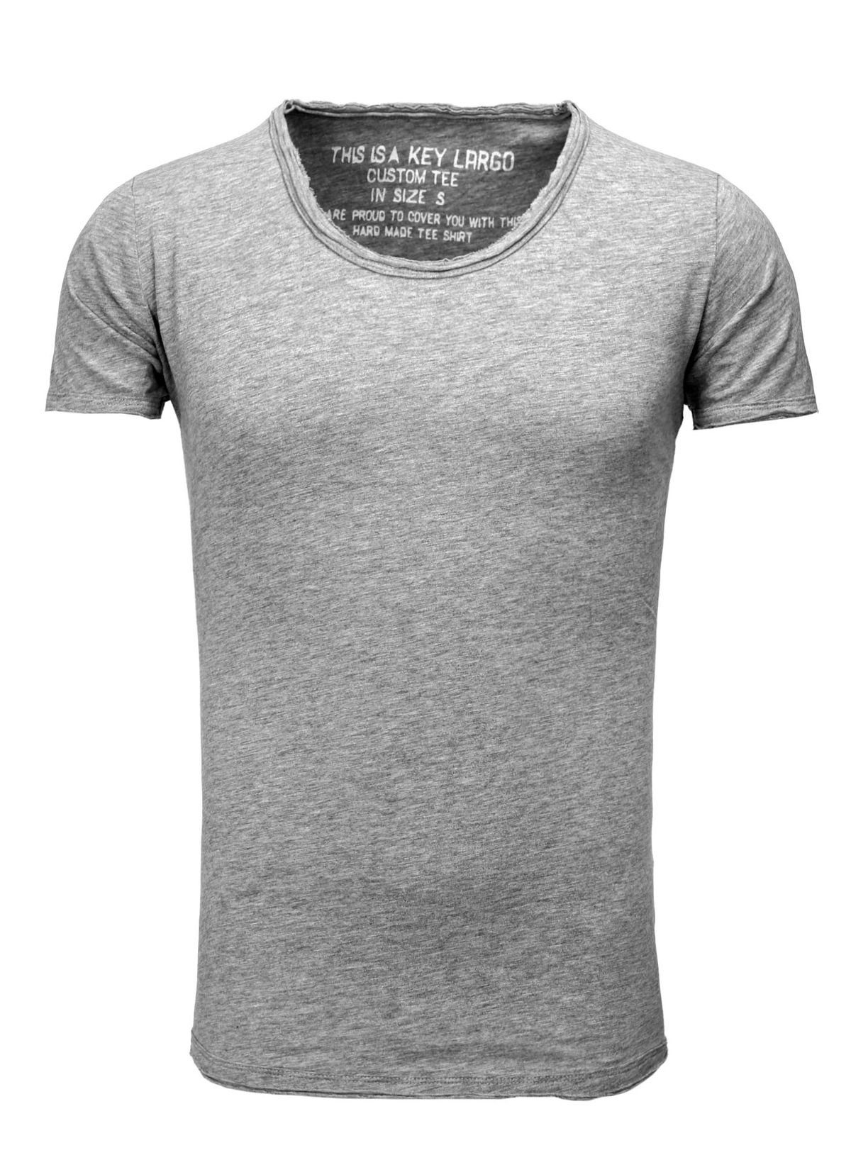 Key Largo T-Shirt Bread vintage Look uni Basic T00621 Rundhalsauschnitt uni günstig online kaufen