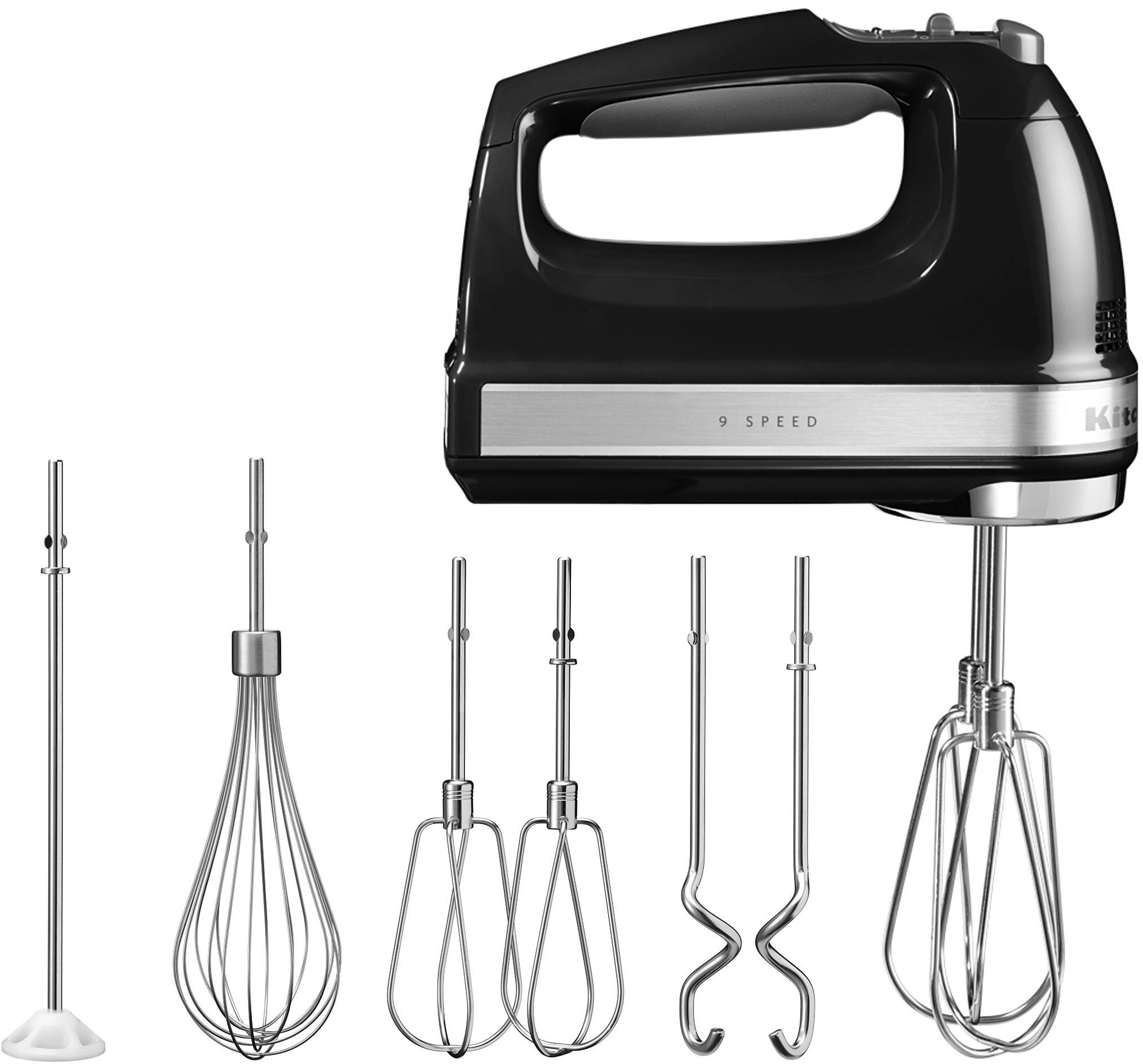 KitchenAid Handmixer KitchenAid Handmixer, 5KHM9212EOB onyx schwarz, 85 W,  9 Stufen