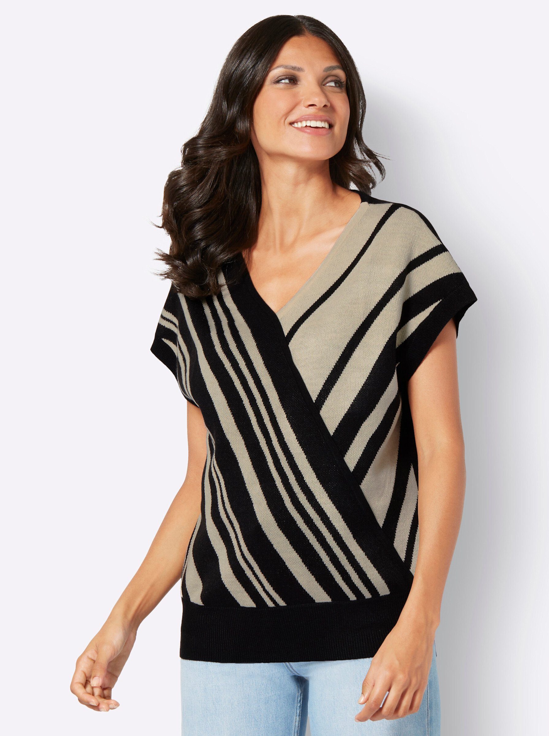 Sieh an! Strickpullover V-Ausschnitt-Pullover . günstig online kaufen