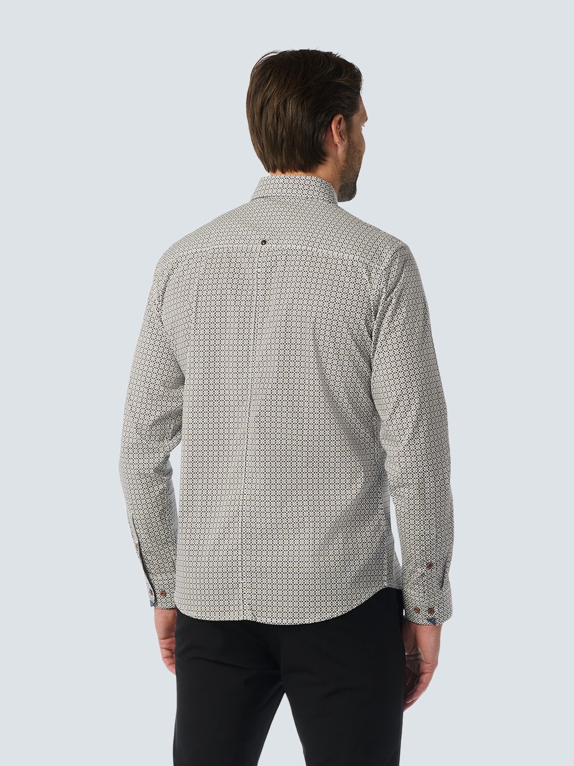 NO EXCESS Langarmhemd mit All-Over Print