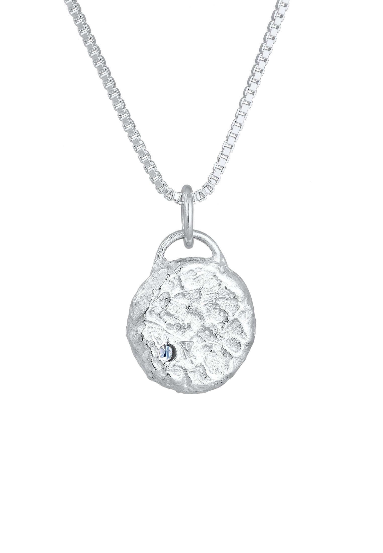 Diamant Collierkettchen Silber 925 ct) Plättchen Vintage (0.03 Elli DIAMONDS