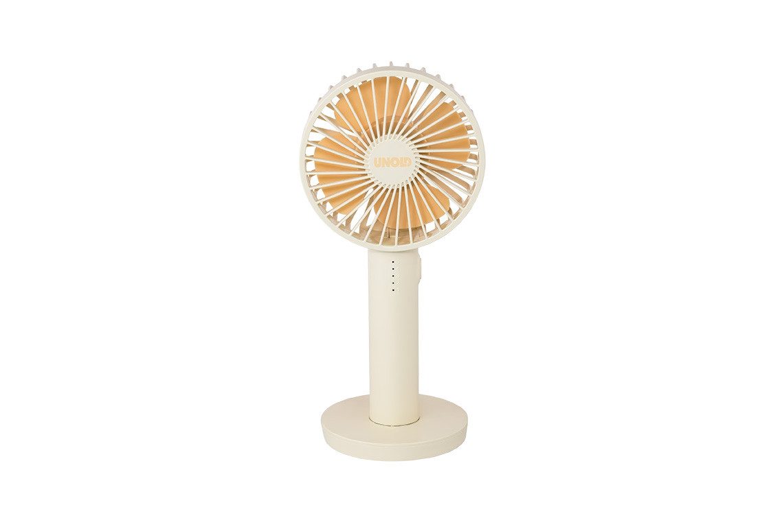 Unold Handventilator Breezy II, 5-stufige Geschwindigkeitsregelung integrierter Spiegel