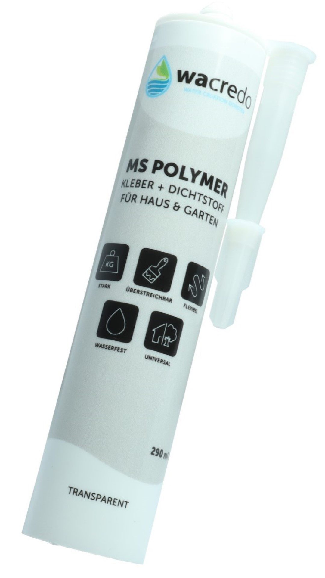 Wacredo Montagekleber MS Polymer Kleb- und Dichtstoff transparent, Spezialkleber