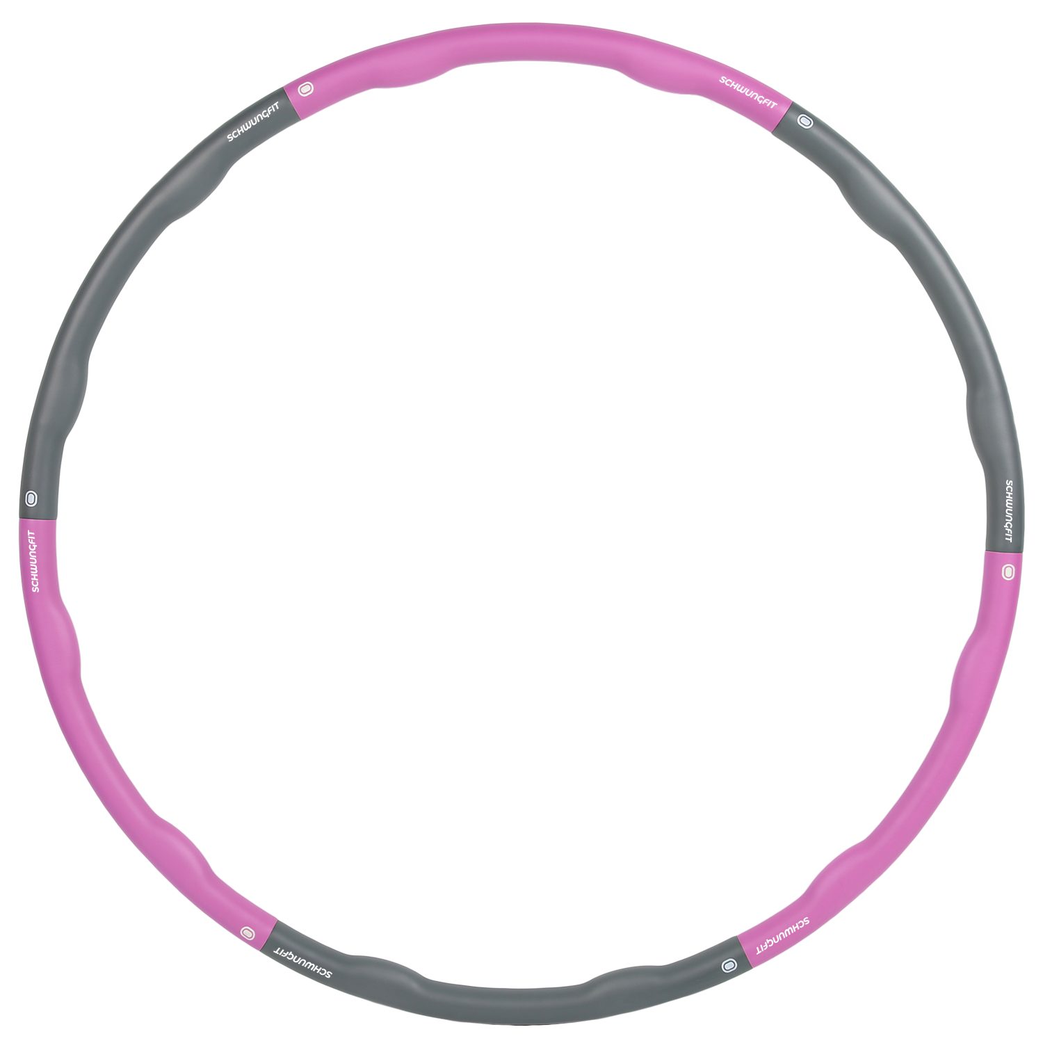 Schwungfit Hula-Hoop-Reifen 1,5 Kg Wellendesign mit 100cm Durchmesser (Hula Hoop Fitness Reifen für Erwachsene und Kinder), mit Schaumstoff Polster & Massagefunktion