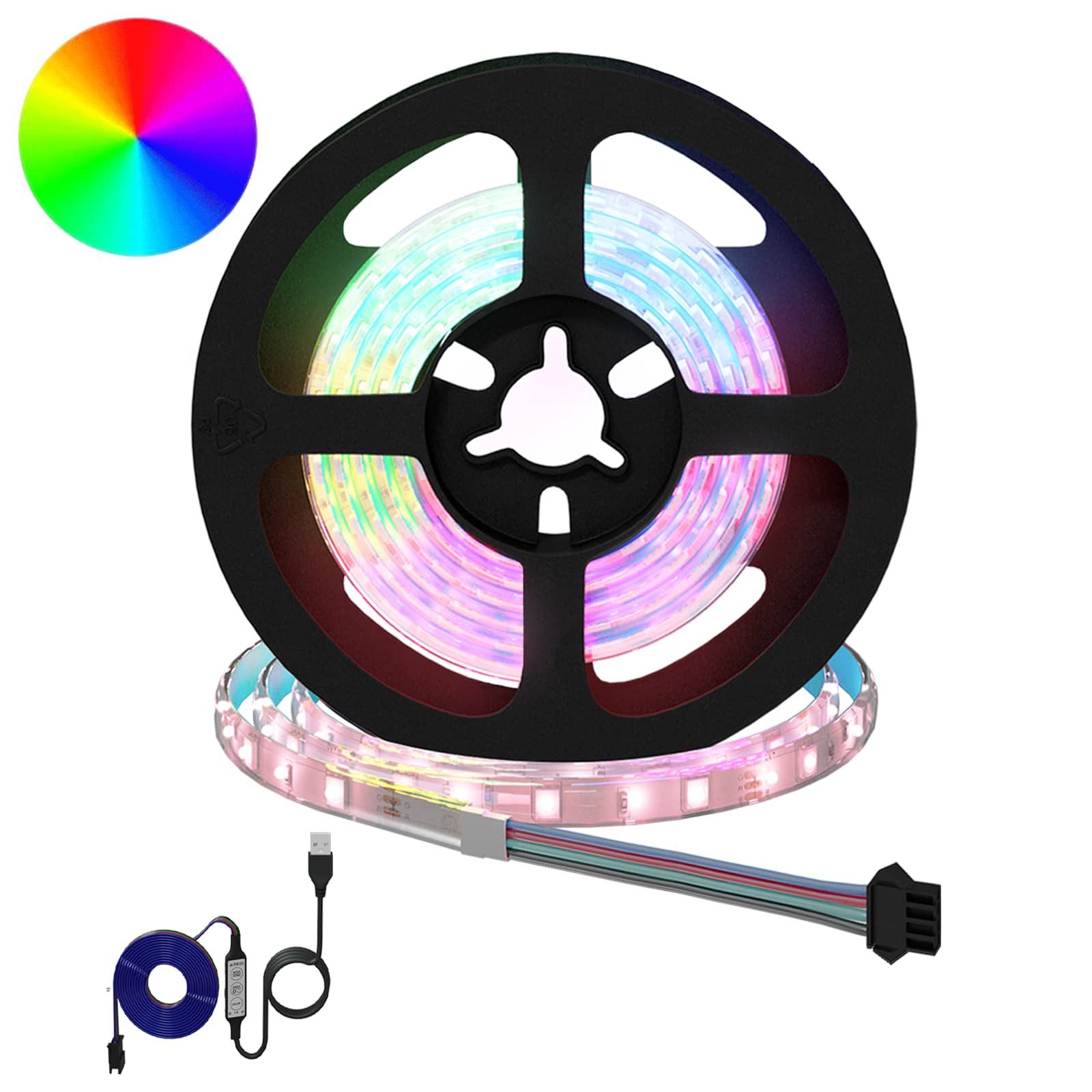 vidaXL Lichterschlauch LED-Streifen 2 stk. Schwarz und Transparent