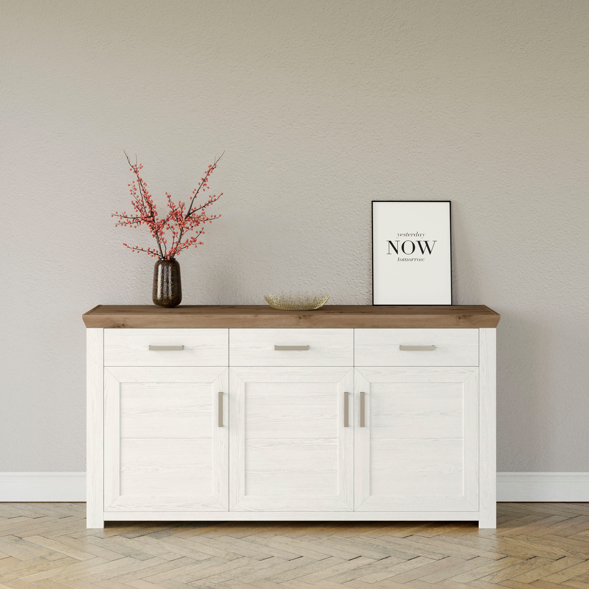 set one by Musterring Sideboard York, Typ 52, in 3 Farbvarianten, Landhaus- günstig online kaufen