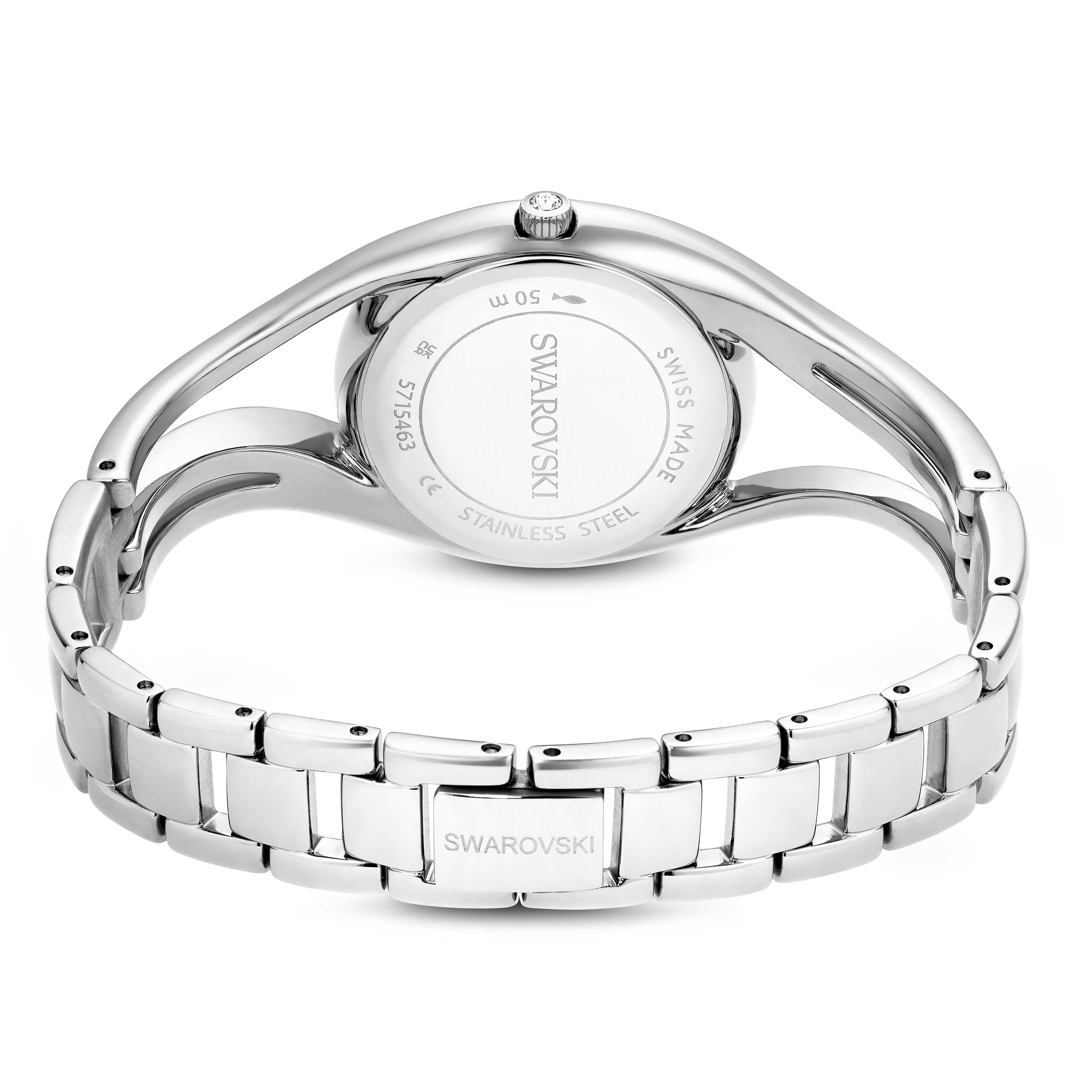 Swarovski Quarzuhr HYPERBOLA BANGLE 5715463, Armbanduhr, Damenuhr, Swiss Made, Edelstahlarmband, analog