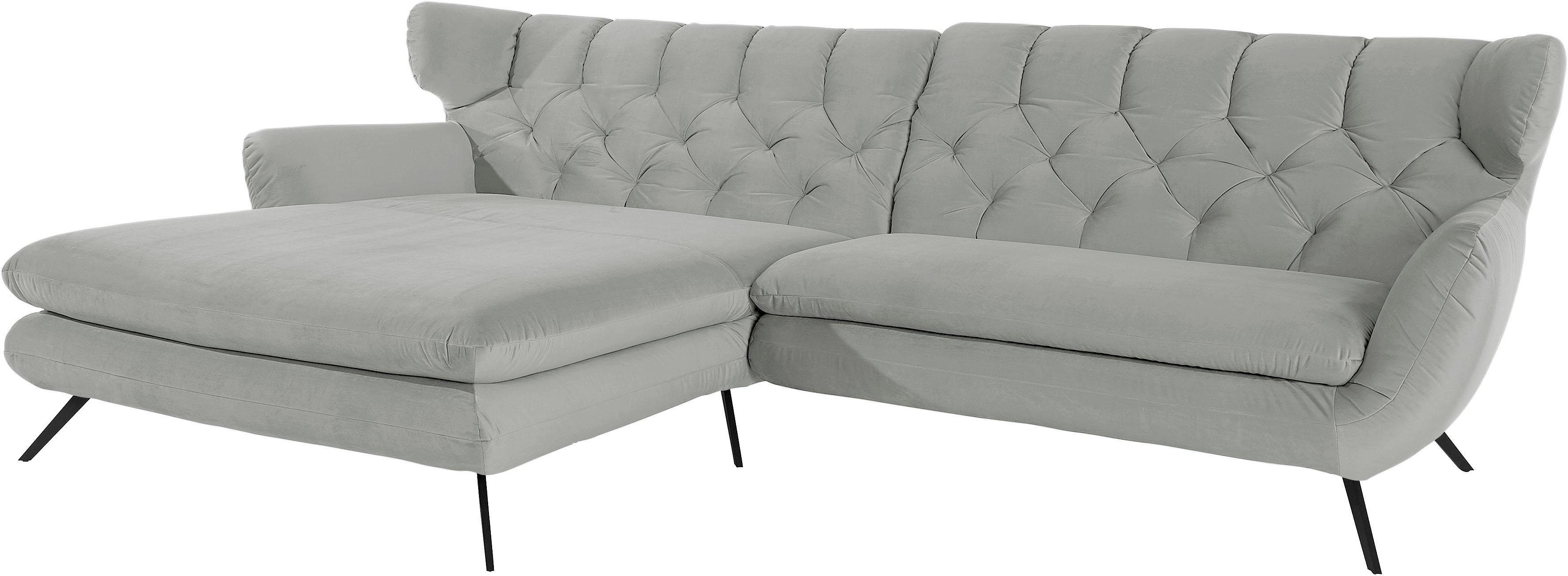 3C Candy Ecksofa Beatrice Designsofa in moderner Retrooptik, bequem und ext günstig online kaufen