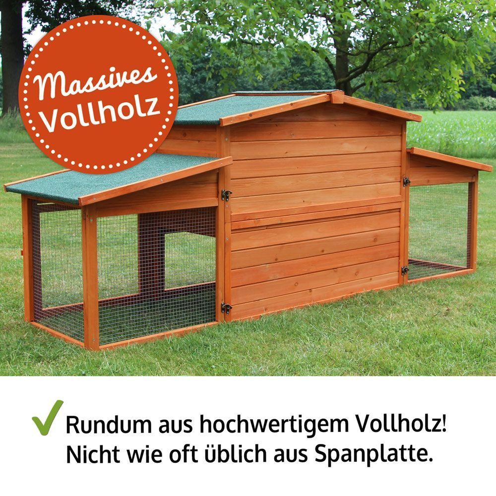 Zooprinz Kleintierstall König XXL mit Doppelauslauf 228x90x62 cm (BxHxT), K günstig online kaufen