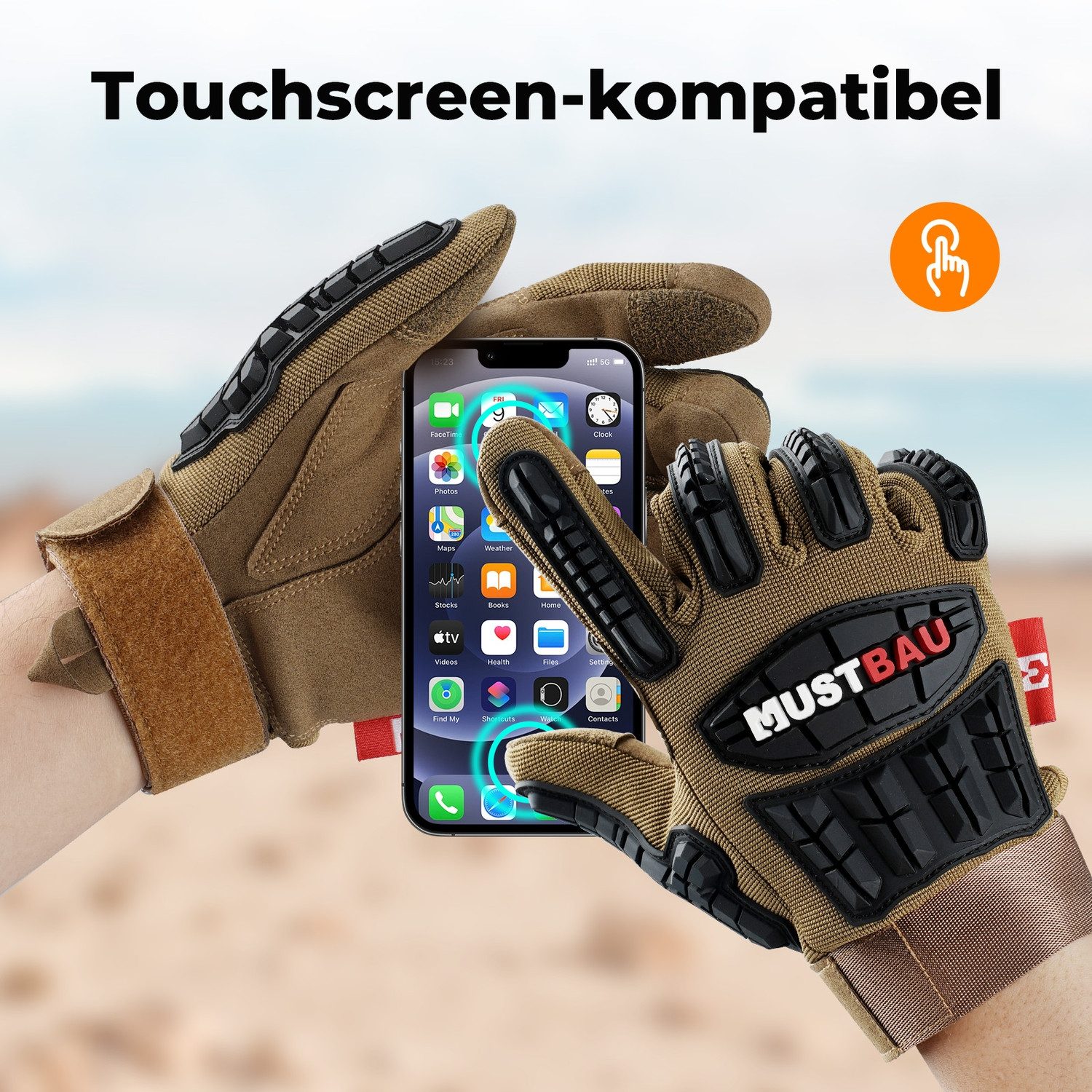 Mustbau Arbeitshandschuhe Sicherheitshandschuhe Mechanikerhandschuhe, Schla günstig online kaufen